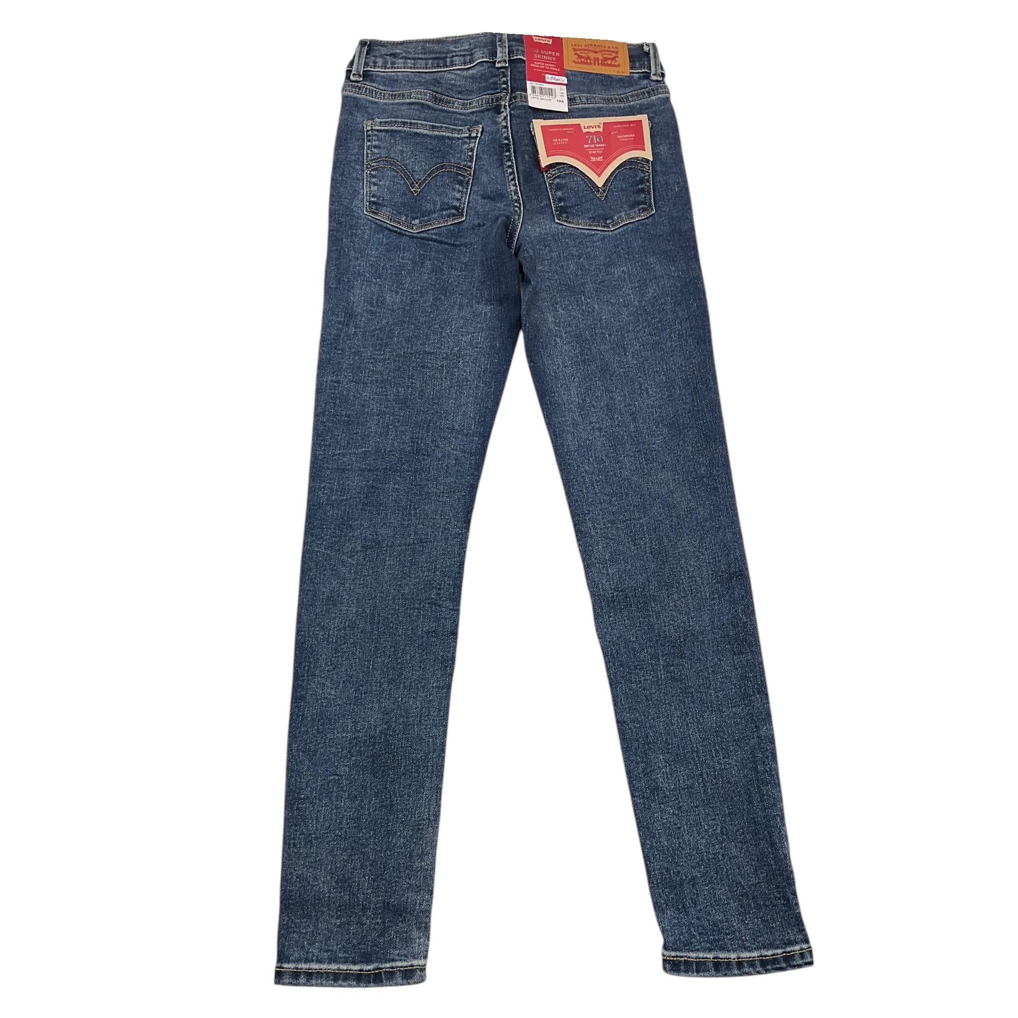 LEVIS jeans tinta unita cn girovita regolabile Blu per Bambino 4EL190 BLU LEVIS