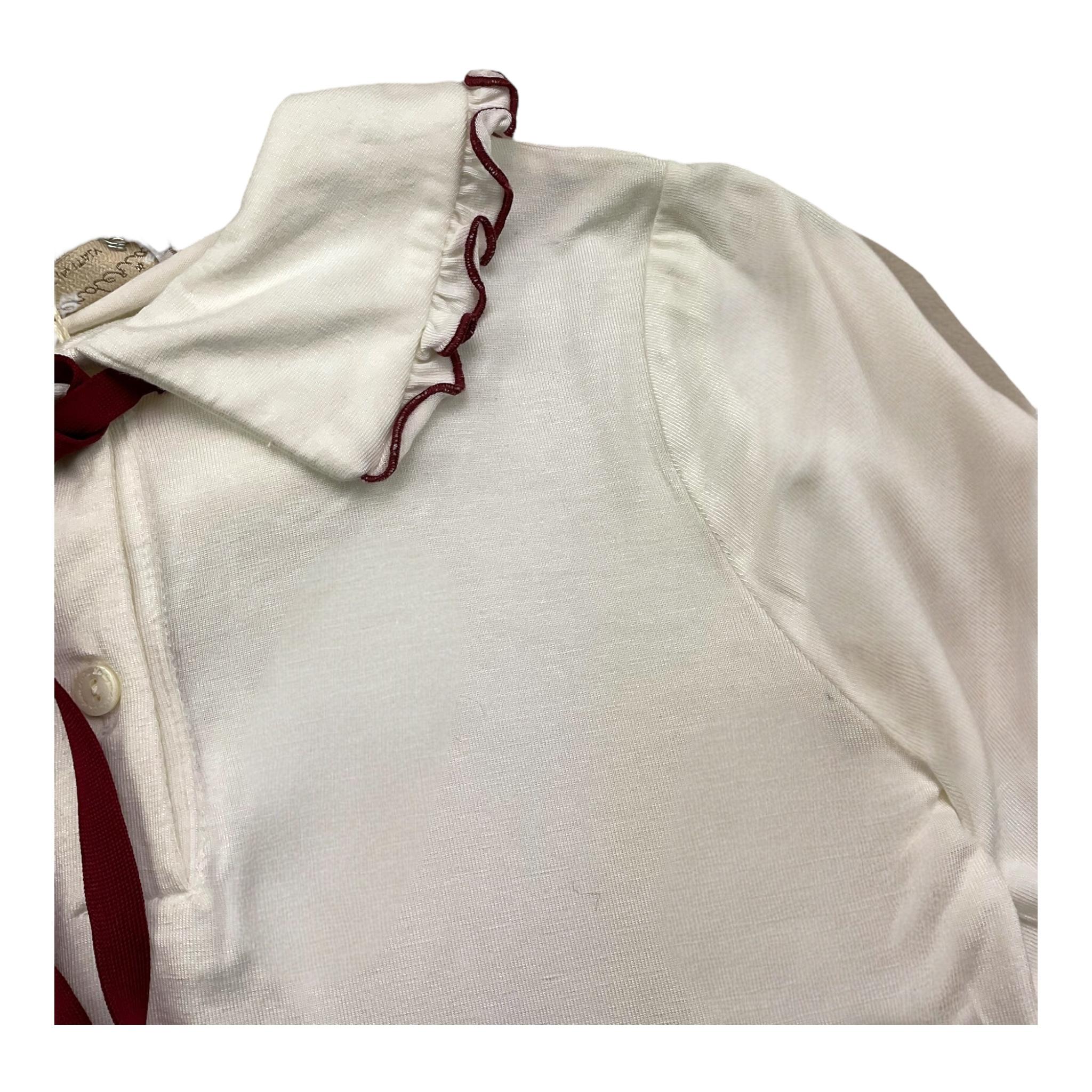 LA STUPENDERIA shirt tinta unita con colletto Panna per Bambina TJMG72 PANNA LA STUPENDERIA