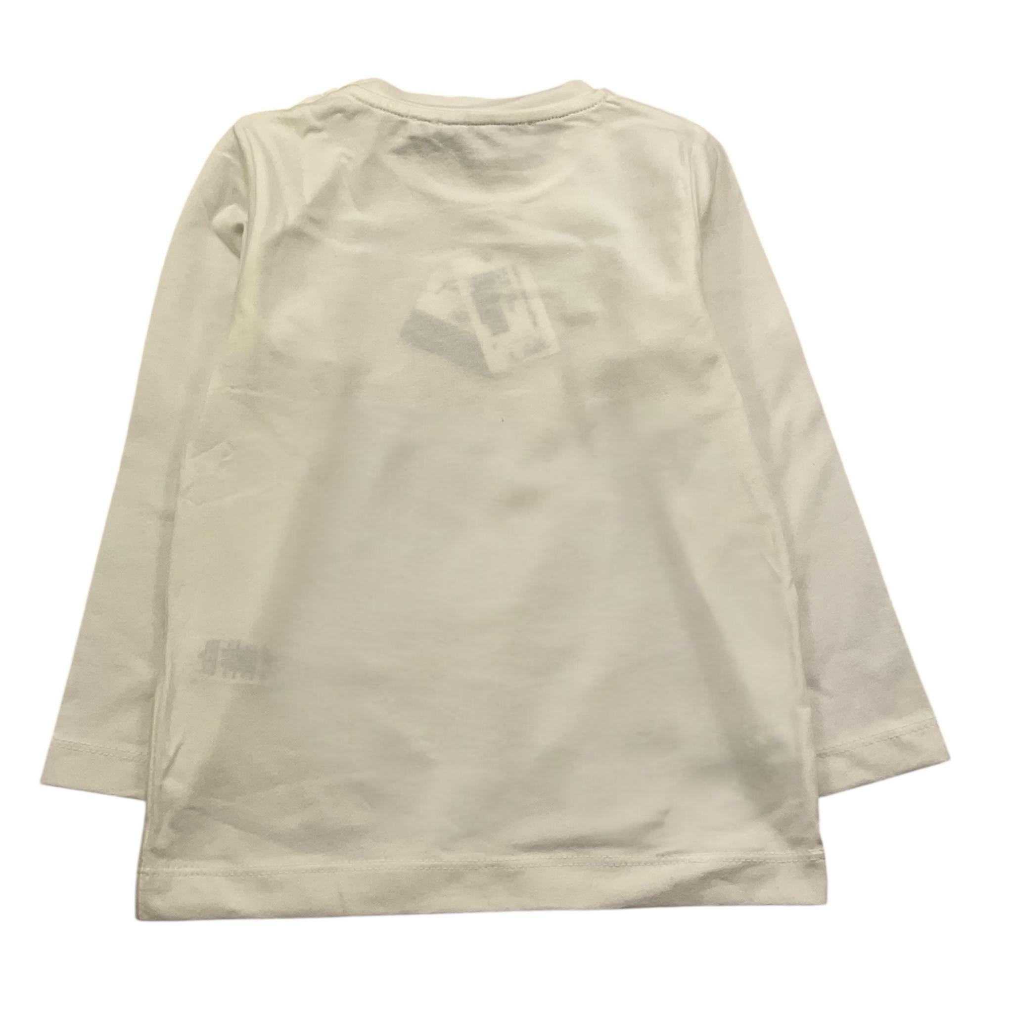 PER TE shirt girocollo tinta unita con stampe Panna per Bambina 44335J PANNA PER TE