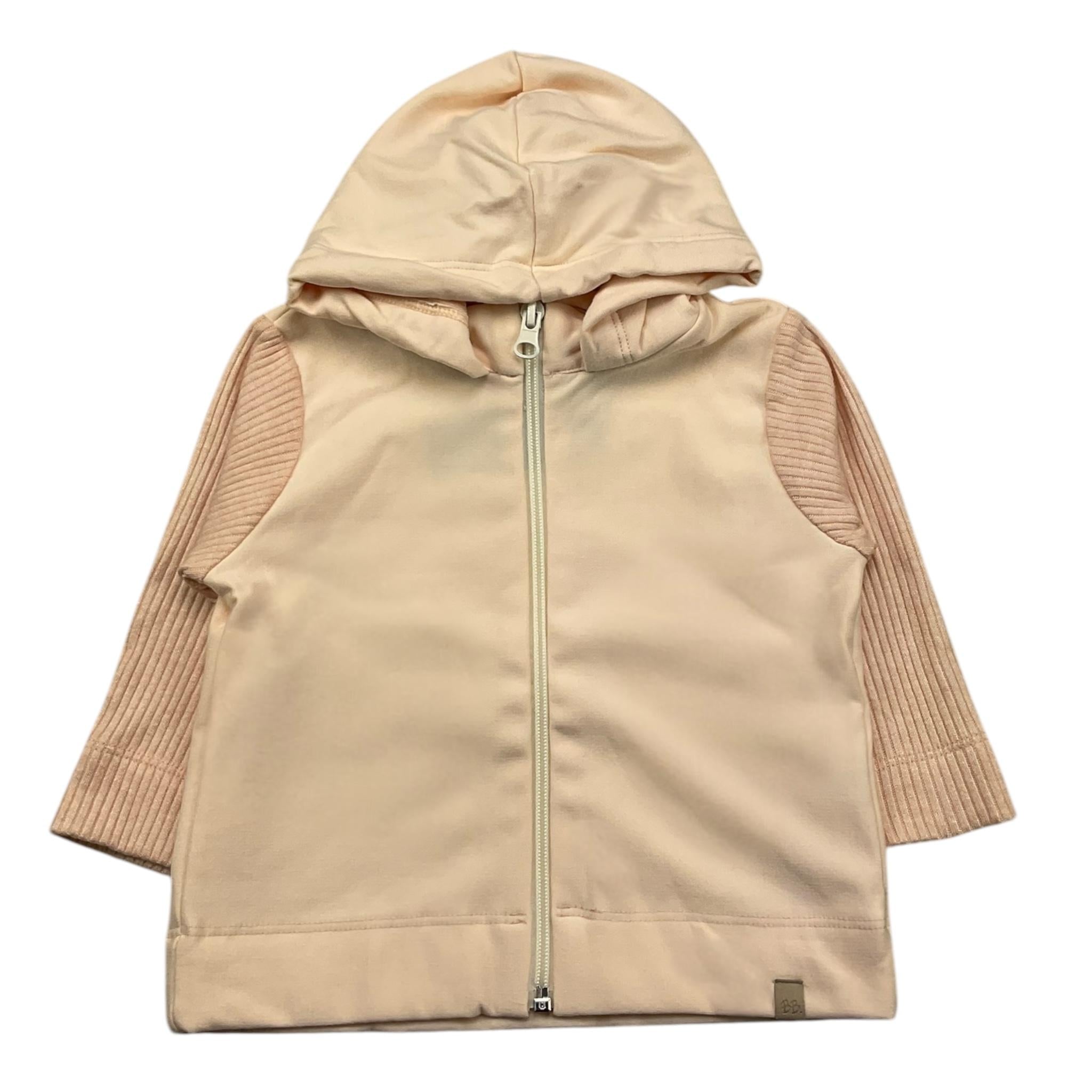 BAMBOOM+BABIES felpa con zip e cappuccio tinta unita Rosa per Neonata 711HOODED ROSA BAMBOOM+BABIES