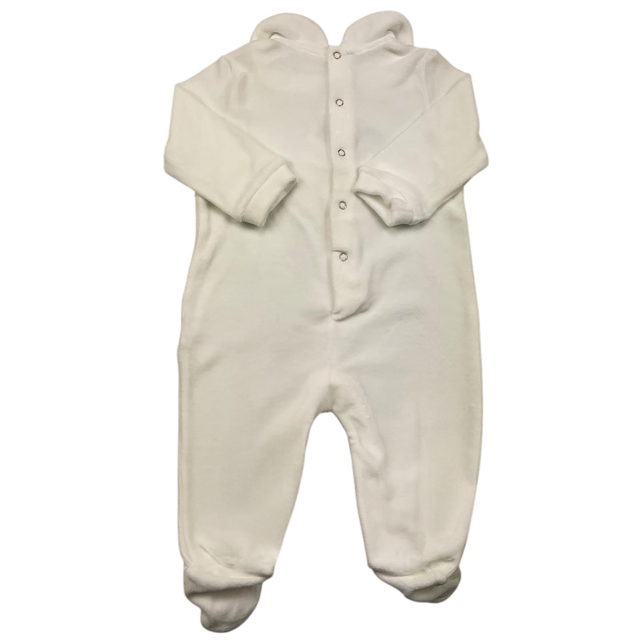 STORY LORIS tutina manica lunga tinta unita in ciniglia Panna per Neonata SL11788 PANNA STORY LORIS