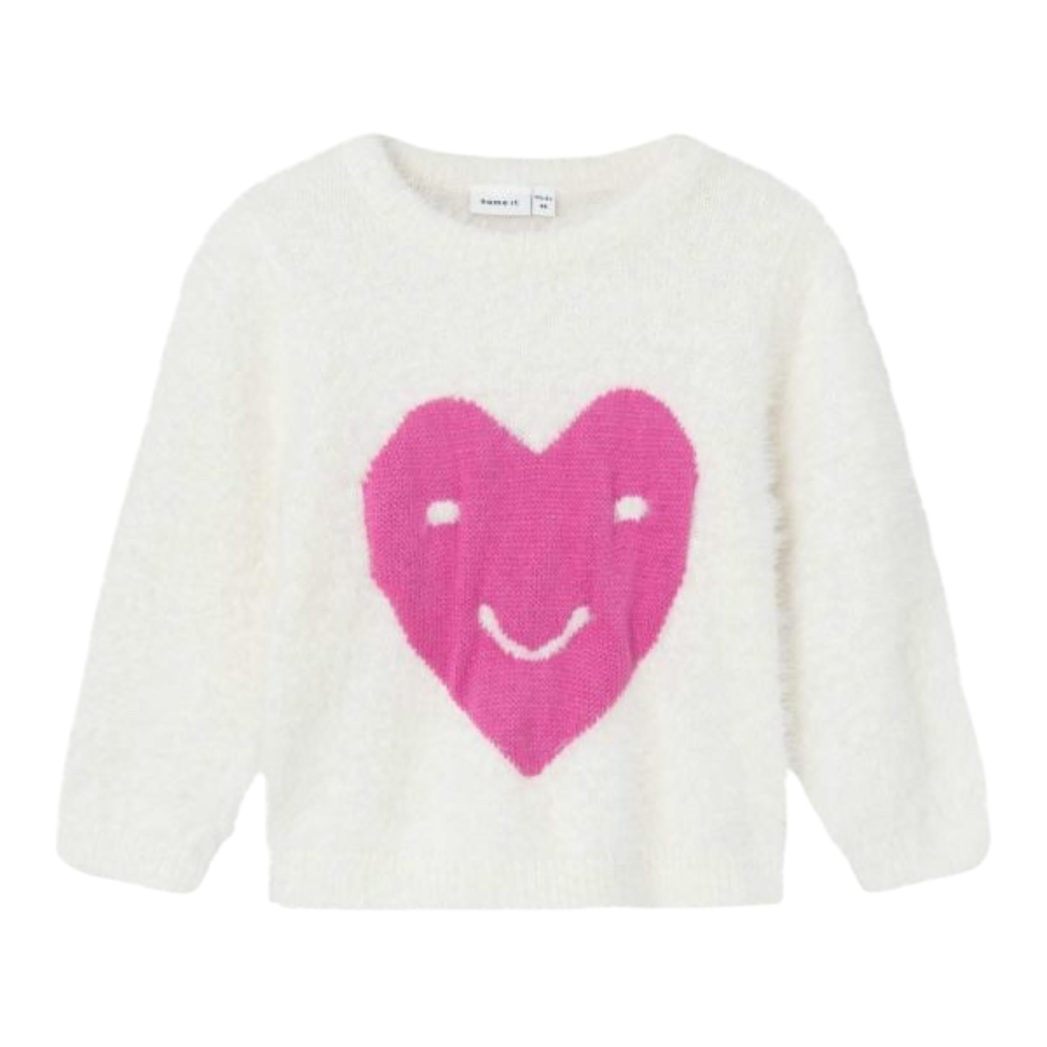 NAME IT maglia girocollo tinta unita con stampa Bianco per Bambina 13233138 BIANCO NAME IT