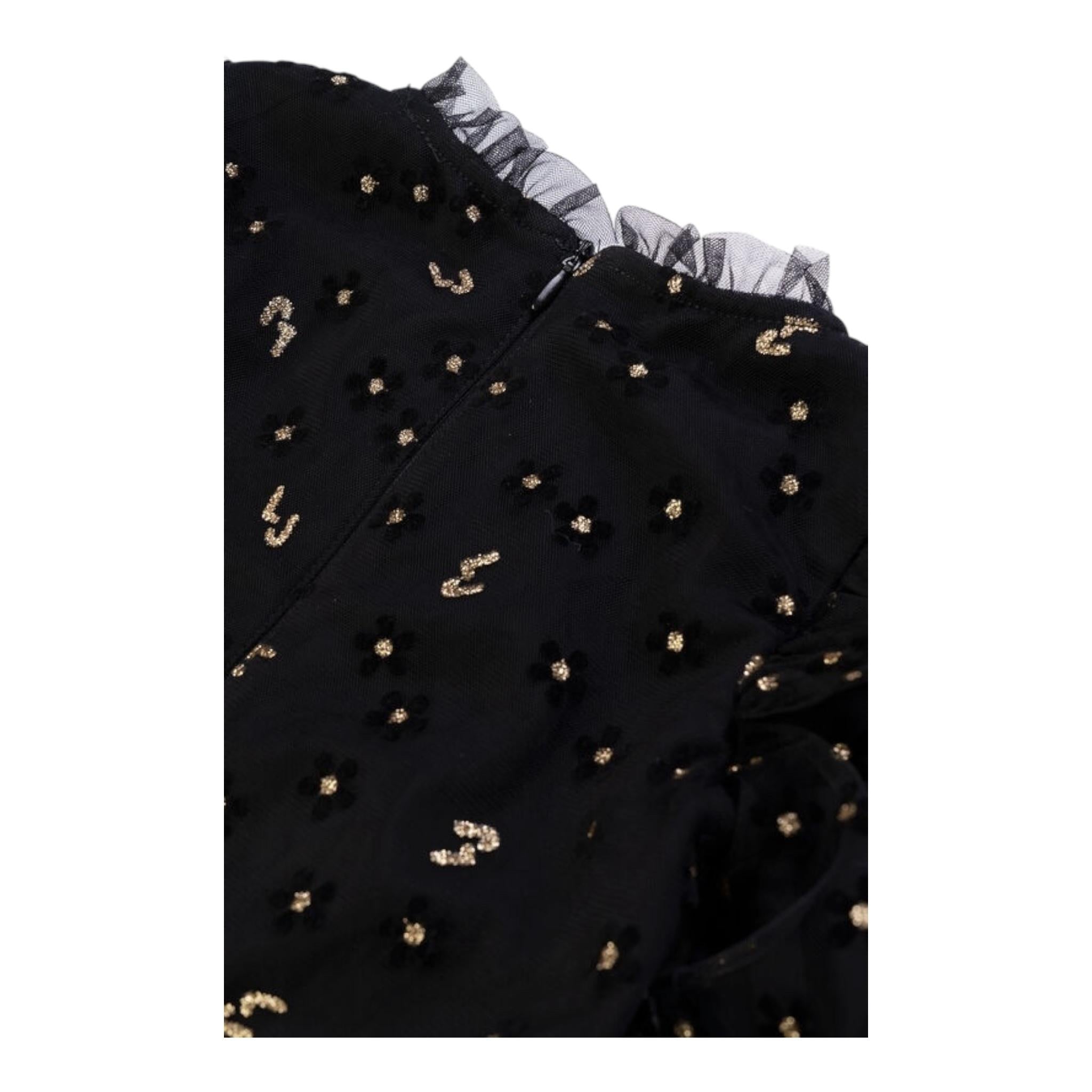LIU JO abito manica lunga tinta unita in tulle Nero per Neonata KF4102N NERO LIU JO