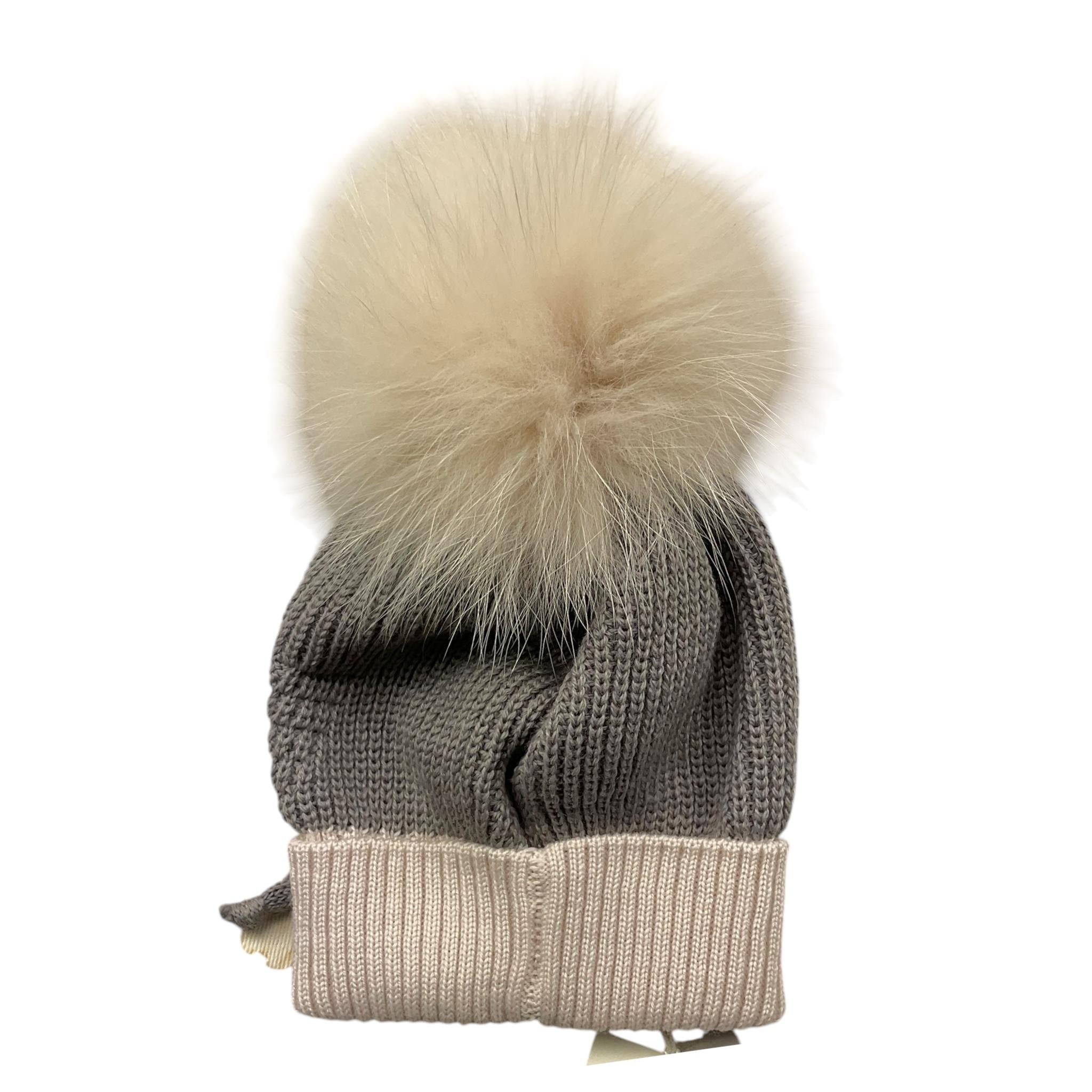 MARLU' cappello tinta unita con pon pon Grigio per Neonato IB5271 GRIGIO MARLU'