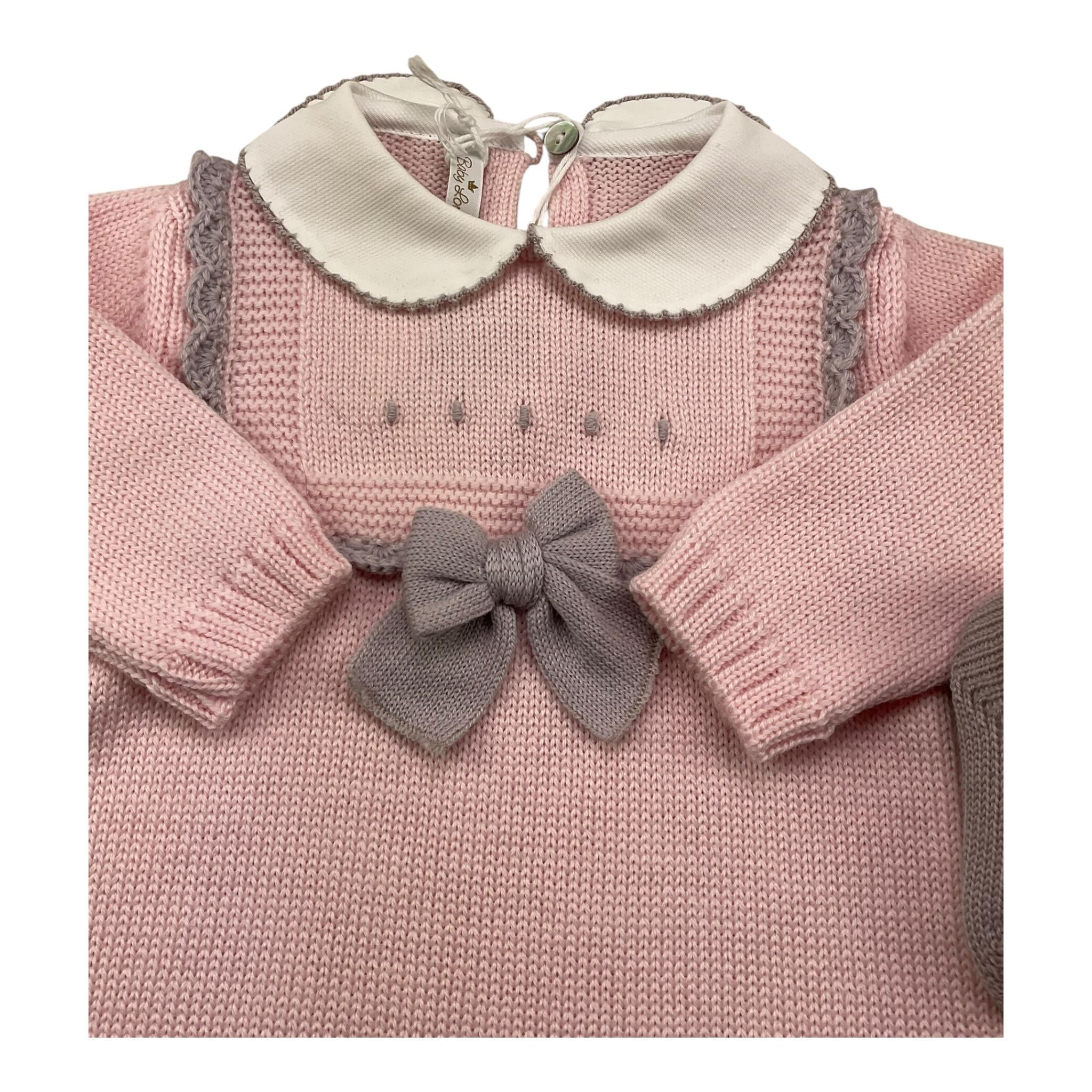 BABY LORD tutina manica lunga tinta unita con babbucce Rosa per Neonata 342 ROSA BABY LORD