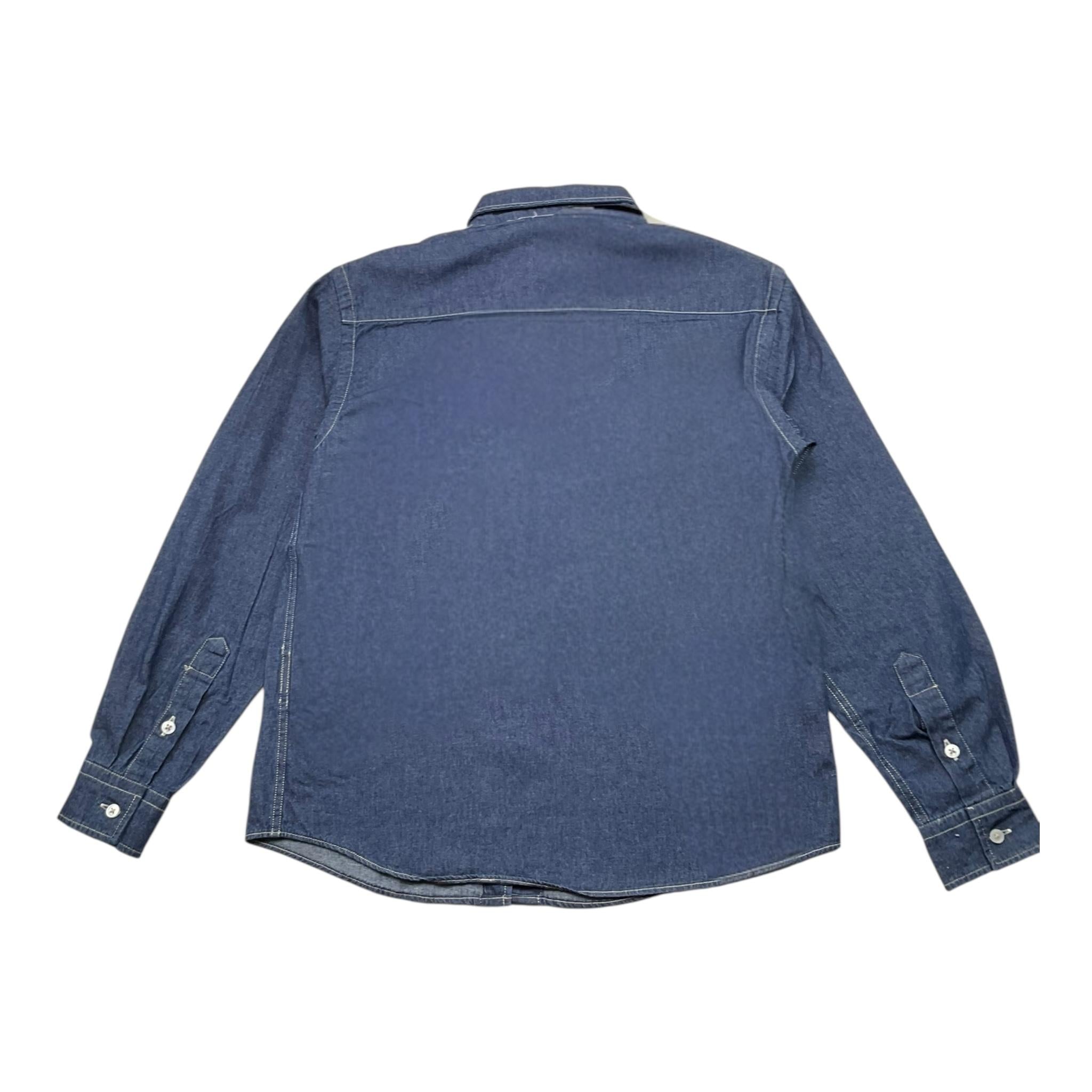 PAOLO PECORA camicia in denim tinta unita Blu per Bambino PP3485 BLU PAOLO PECORA