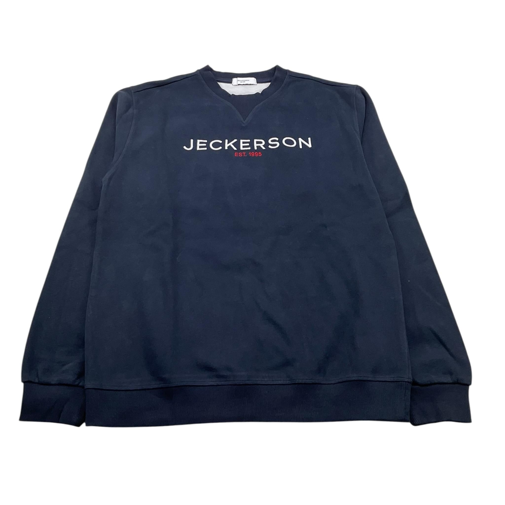 JECKERSON felpa tinta unita girocollo con stampa Blu per Bambino J4429X BLU JECKERSON