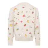 SAINT BARTH maglia girocollo tinta unita con ricami Panna per Bambina PRC0012 PANNA SAINT BARTH