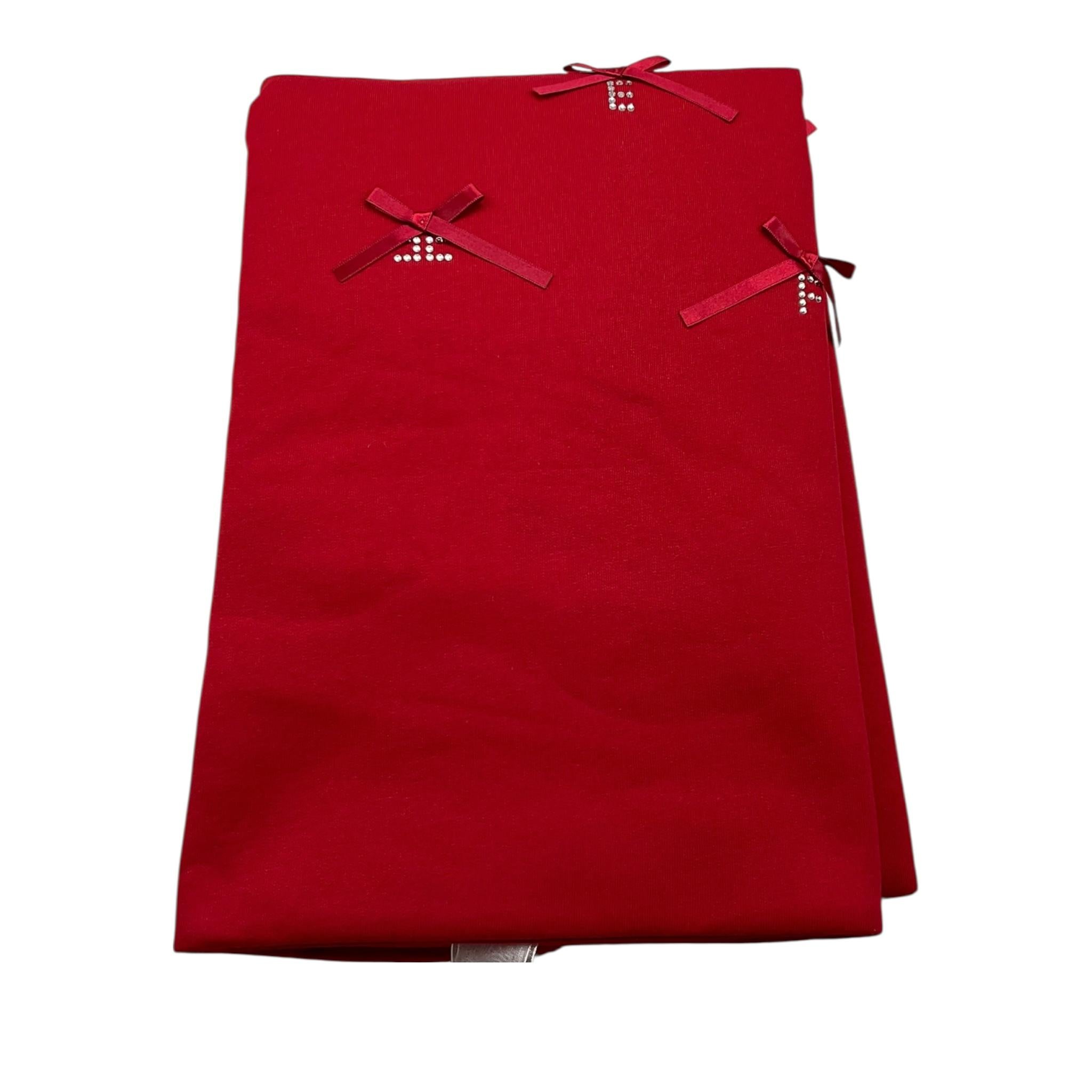ELISABETTA FRANCHI coperta tint unita con fiocchi Rosso per Neonata ENCO053 ROSSO ELISABETTA FRANCHI