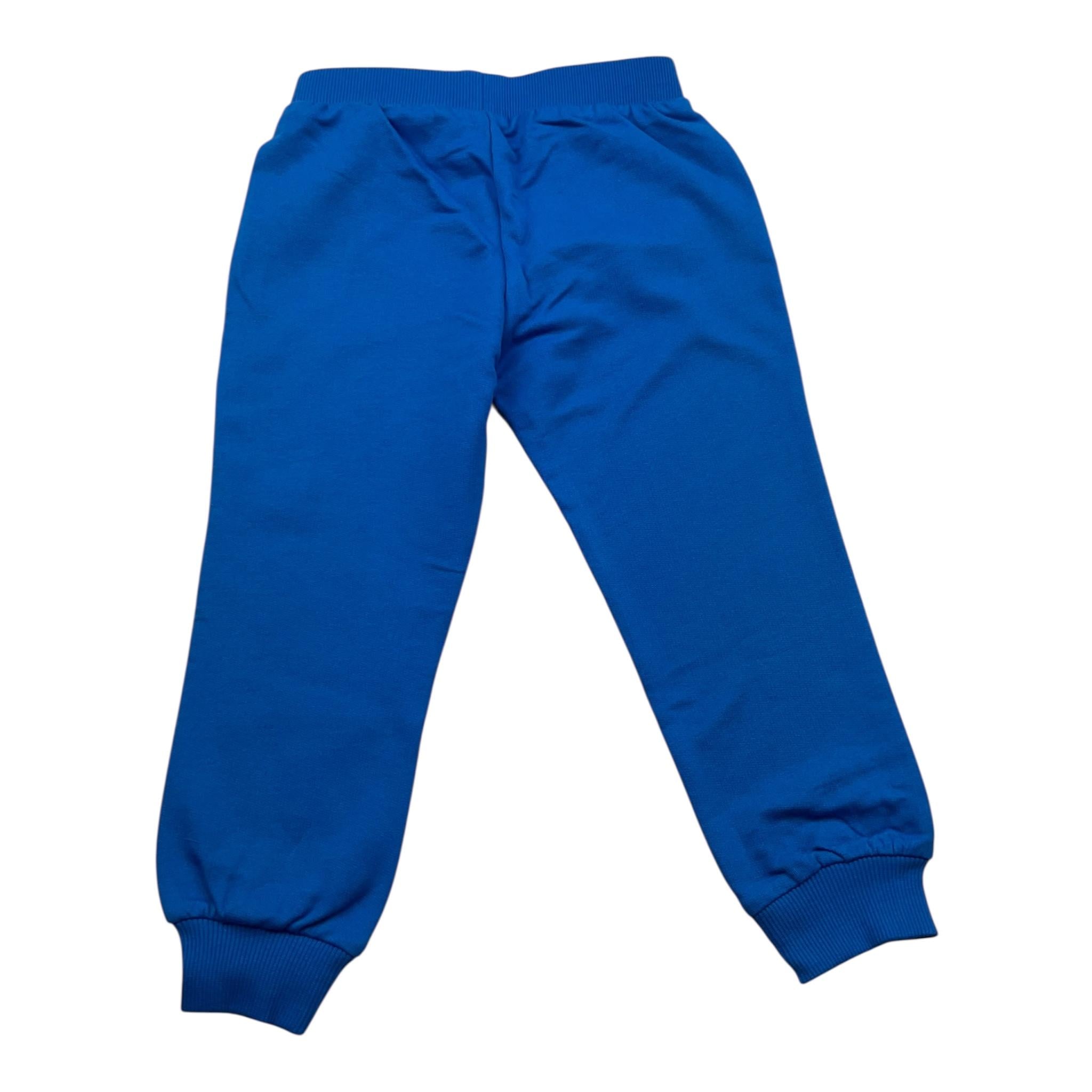 MOSCHINO pantalone tuta tinta unita con stampa in contrasto Blu per Neonato MUP056X BLU MOSCHINO