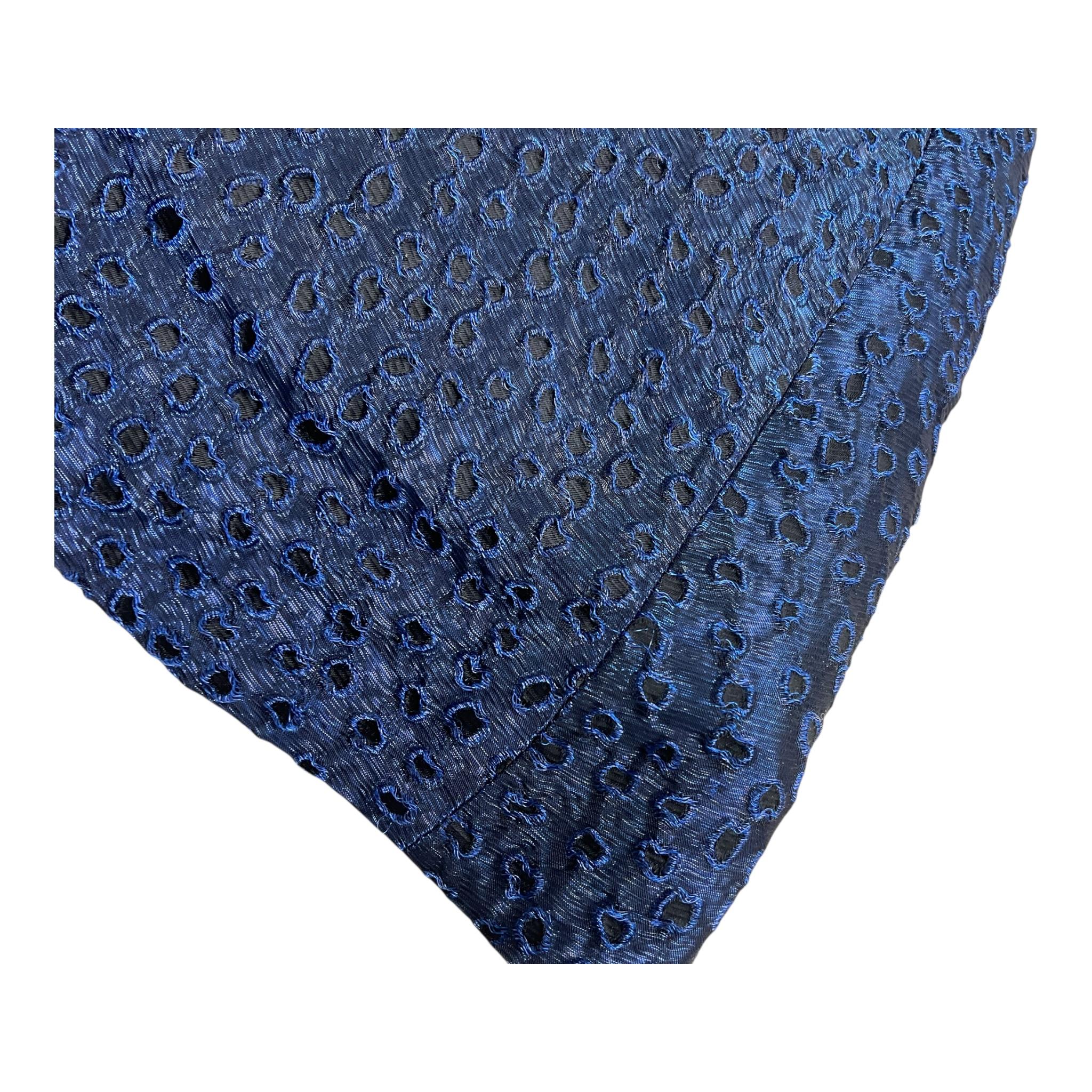 MIMISOL abito tinta unita mezza manica con ricami Blu per Bambina MFAB586 BLU MIMISOL
