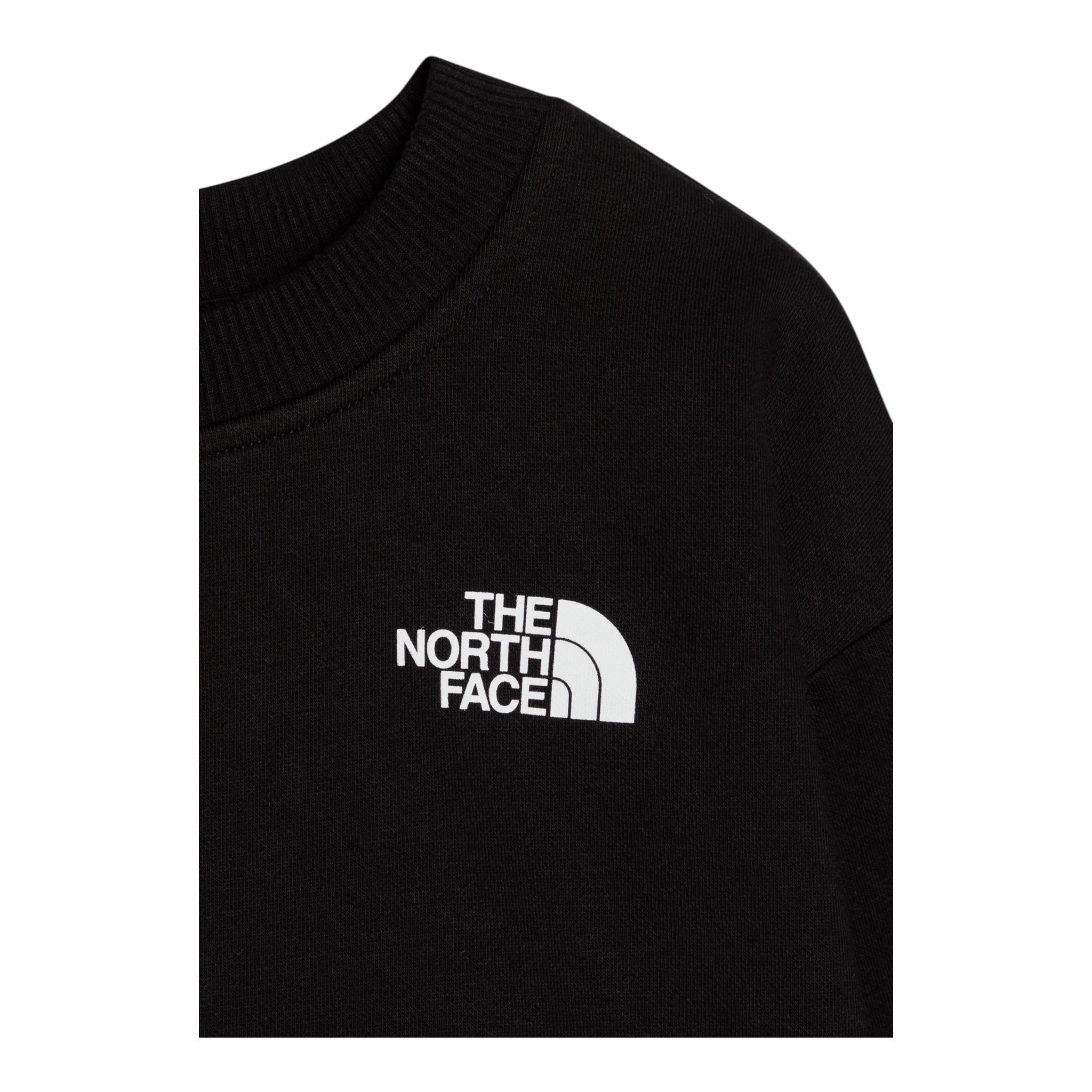THE NORTH FACE felpa chiusa girocollo tinta unita con logo Nero per Bambina NF0A89HFJK3 NERO THE NORTH FACE