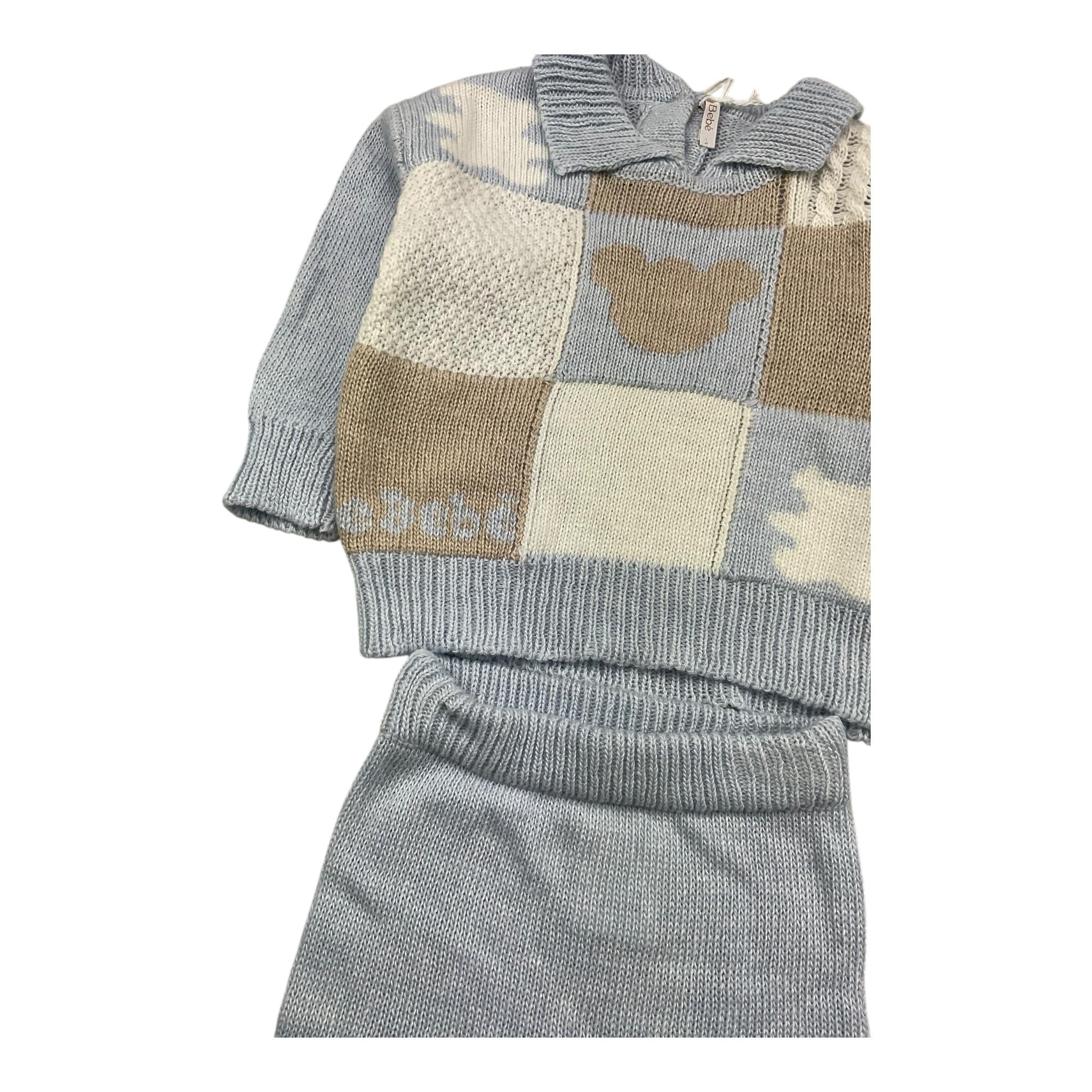 LE BEBE' completi 2 pezzi maglia-pantalone tinta unita Azzurro per Neonato LBB5051 AZZURRO LE BEBE'