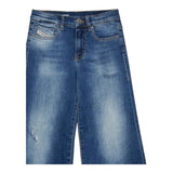DIESEL jeans tinta unita modello a palazzo Azzurro per Bambina J00816 AZZURRO DIESEL