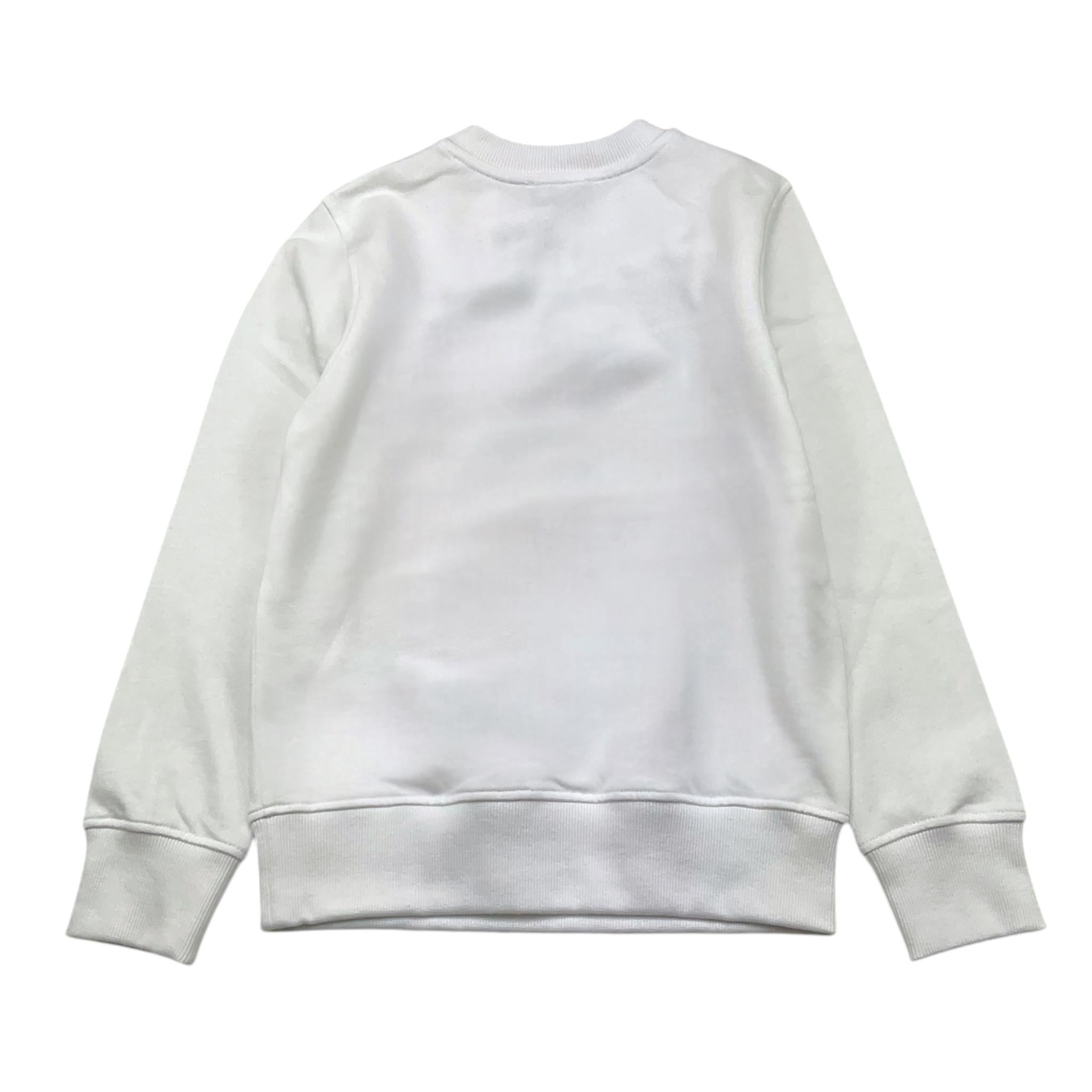 MOSCHINO felpa girocollo tinta unita con stampa Bianco per Bambino HSF08V BIANCO MOSCHINO