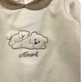 NINNAOH completo 2pz maglia-ghettina bicolore Bianco/beige per Neonato I23216C BIANCO/BEIGE NINNAOH