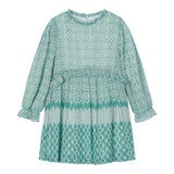 MAYORAL abito in camicia tinta unita con fantasia Verde per Bambina 4913XX VERDE MAYORAL