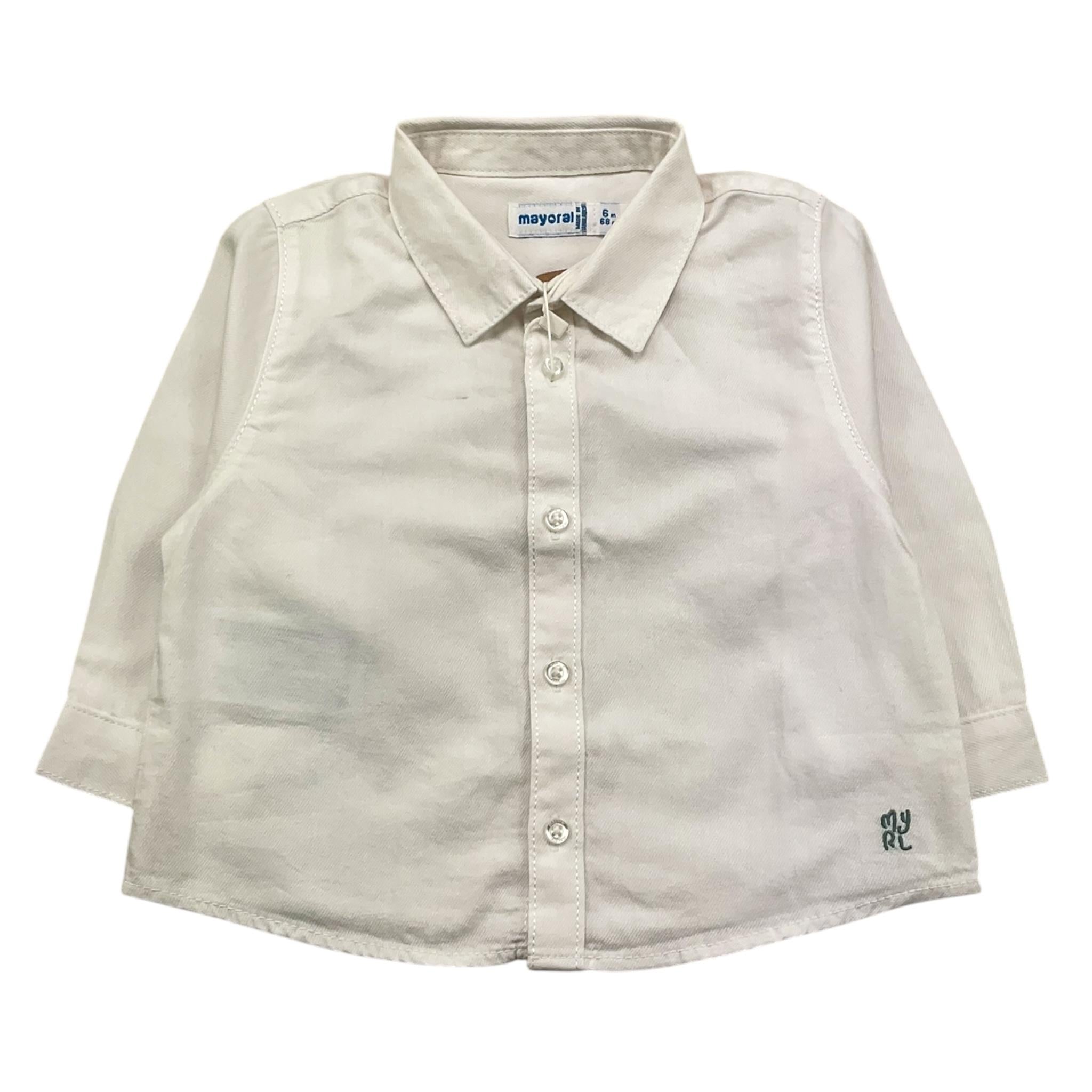 MAYORAL camicia manica lunga tinta unita Bianco per Neonato 124NXX BIANCO MAYORAL