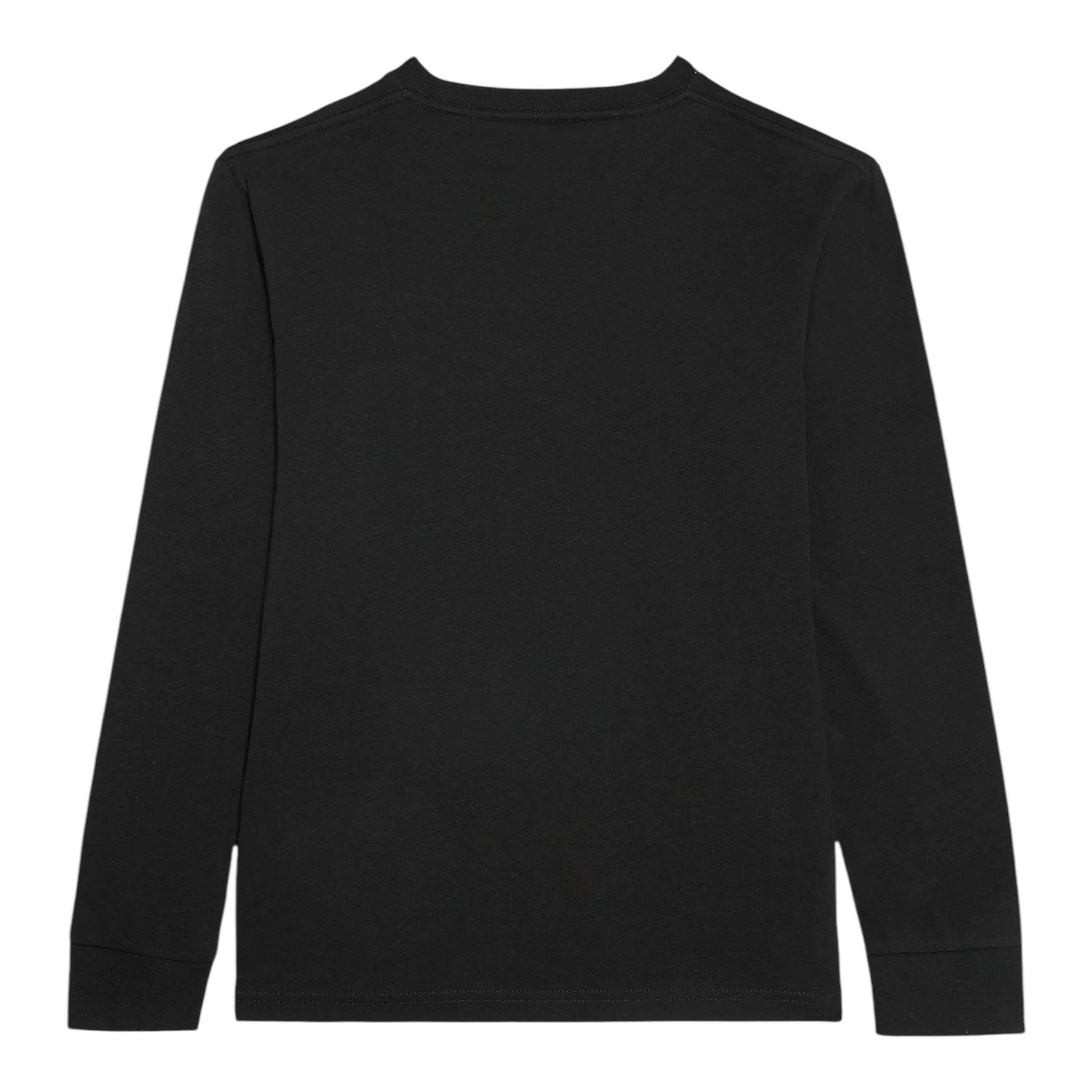 VANS shirt girocollo tinta unita con stampa logo Nero per Bambino VN000XOIY28 NERO VANS