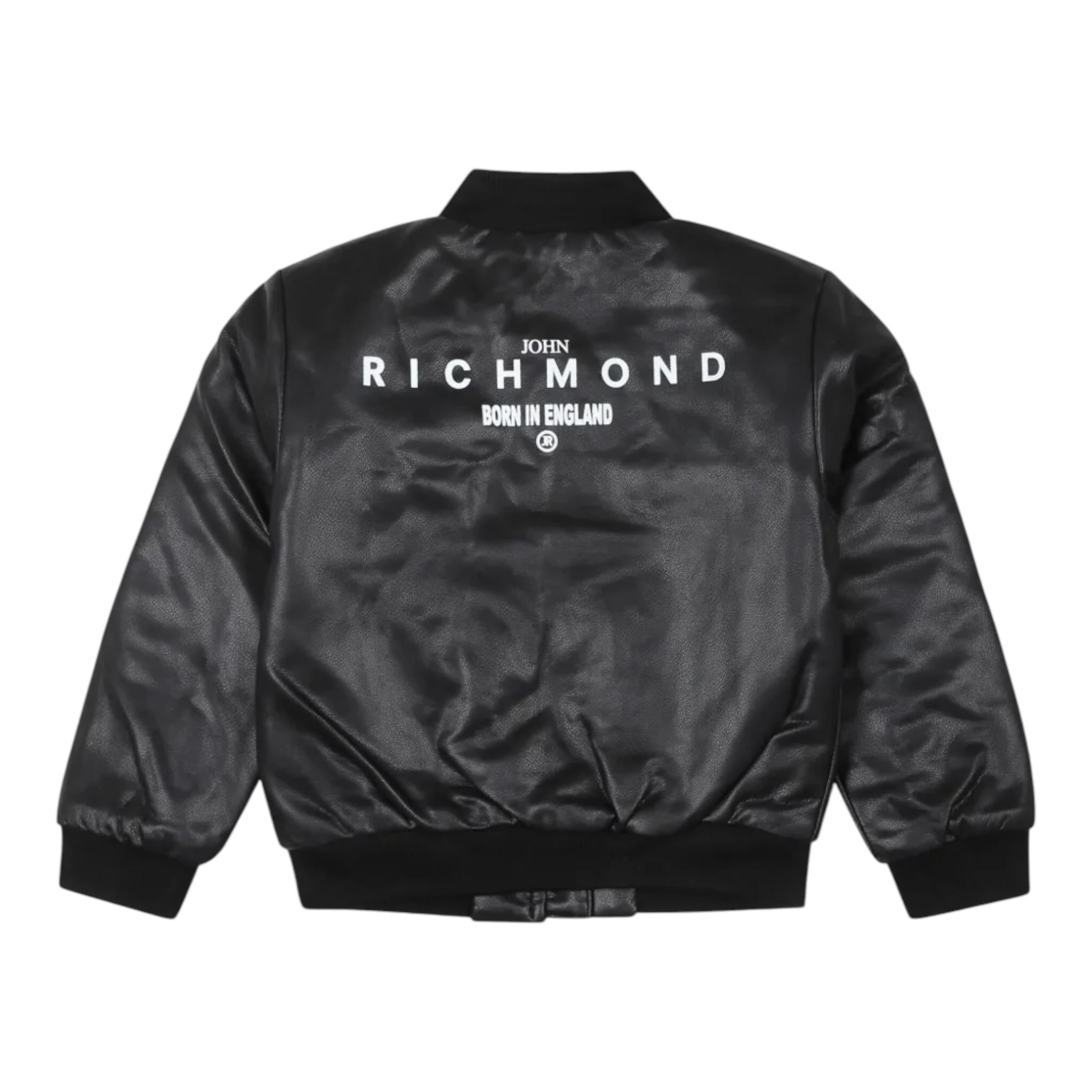 JOHN RICHMOND giubbino in ecopelle tinta unita con zip Nero per Neonato RIA24069GB NERO JOHN RICHMOND