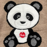 SAINT BARTH maglia tinta unita con stampa Sabbia per Bambina TRUDIPANDA SABBIA SAINT BARTH