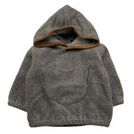 ZHOE & TOBIAH felpa chiusa con cappuccio tinta unita Grigio per Neonato WWT4 GRIGIO ZHOE & TOBIAH