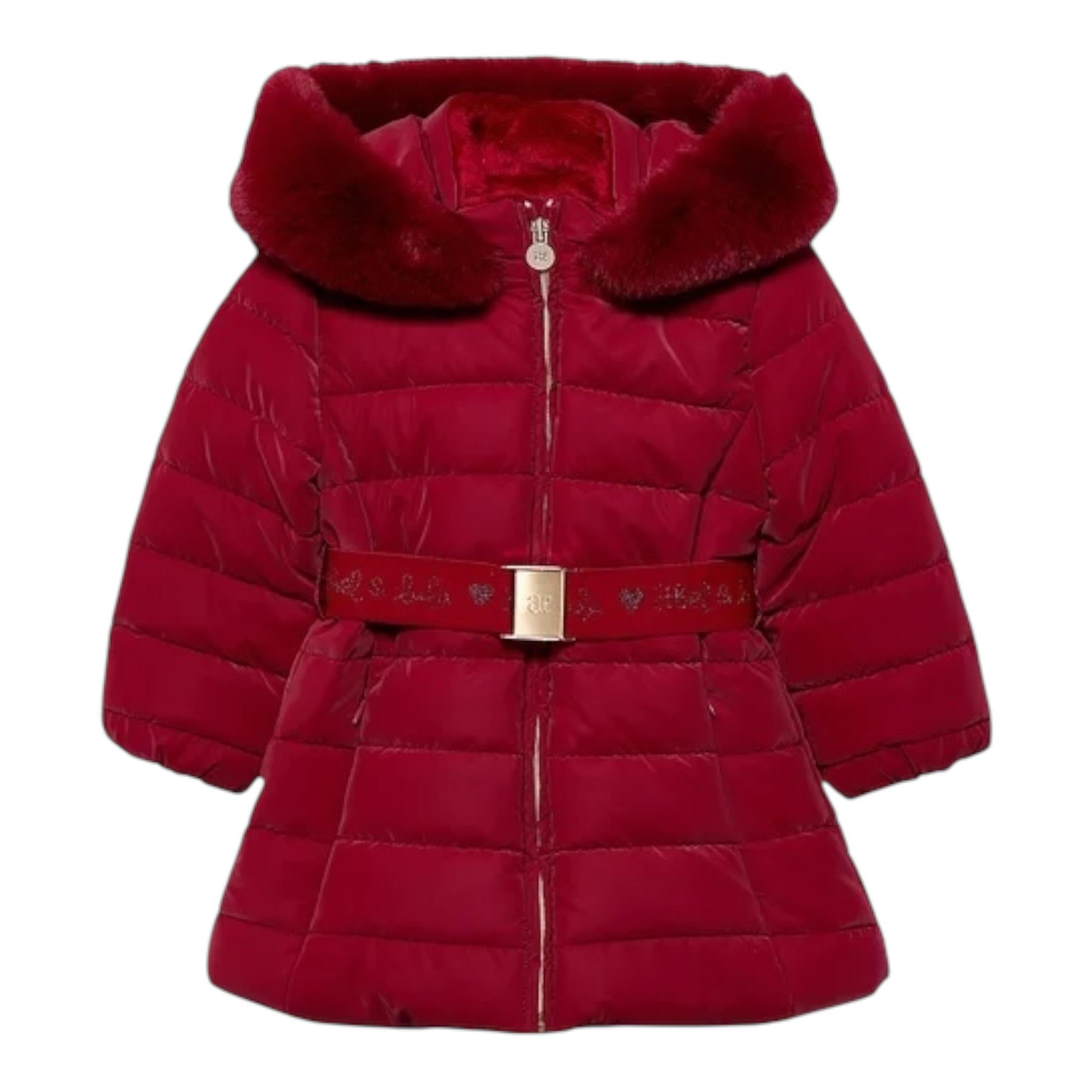 ABEL & LULA giubbino tinta unita con zip e cappuccio Rosso per Bambina 5839X ROSSO ABEL & LULA