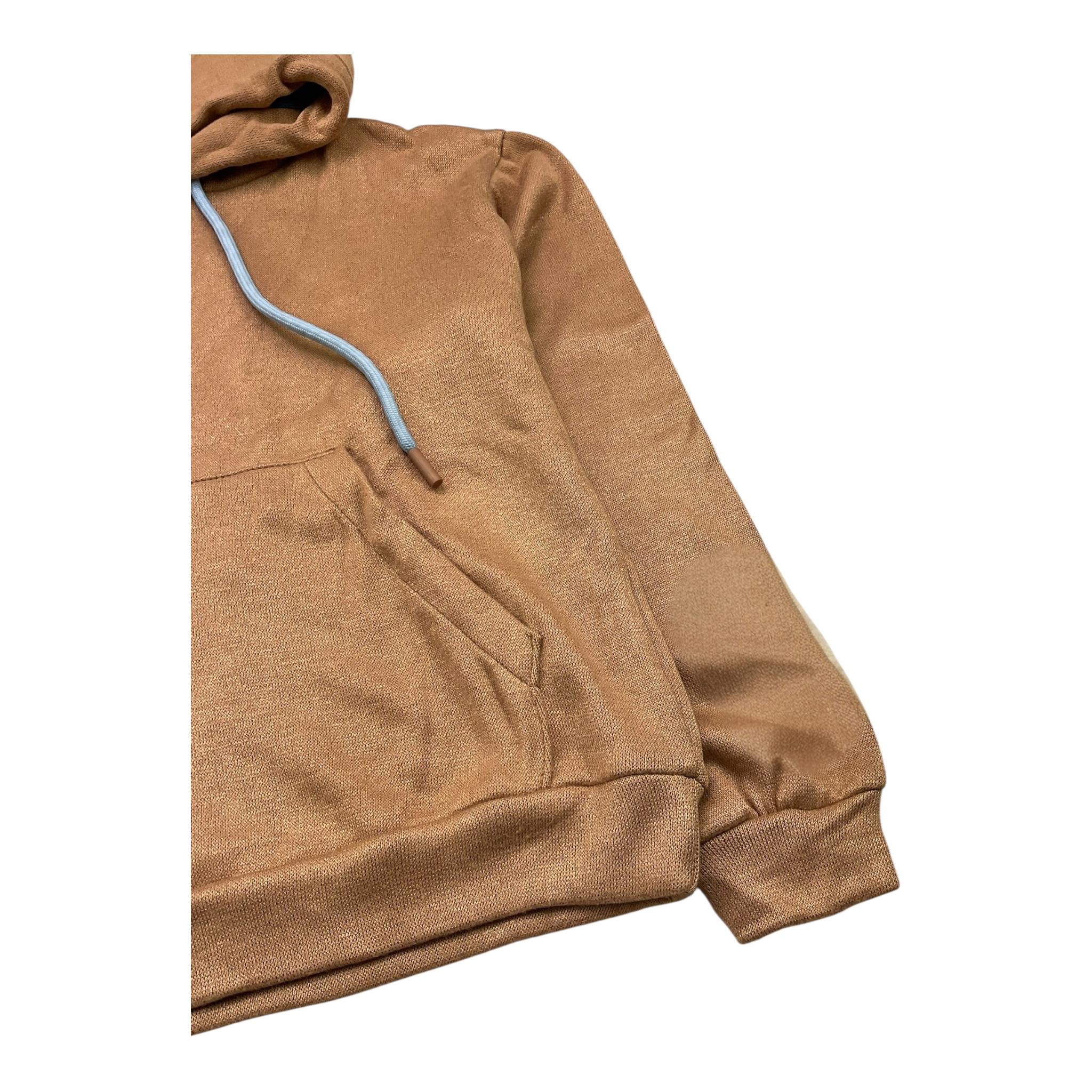 OVER-D felpa chiusa con cappuccio tinta unita Beige per Bambino K1691SFL BEIGE OVER-D