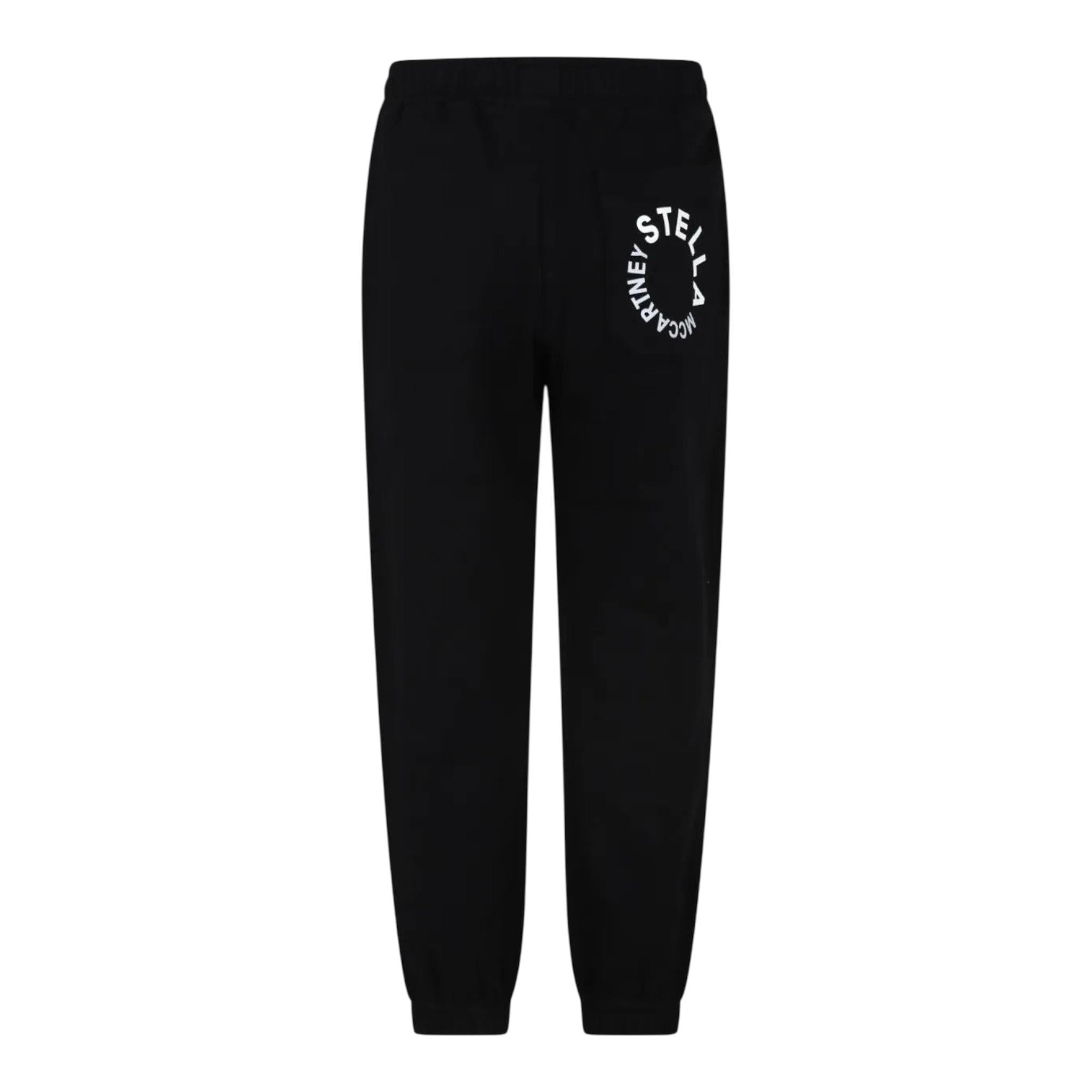STELLA McCARTNEY pantalone modello tuta tinta unita con logo Nero per Bambino TV6P30 NERO STELLA McCARTNEY