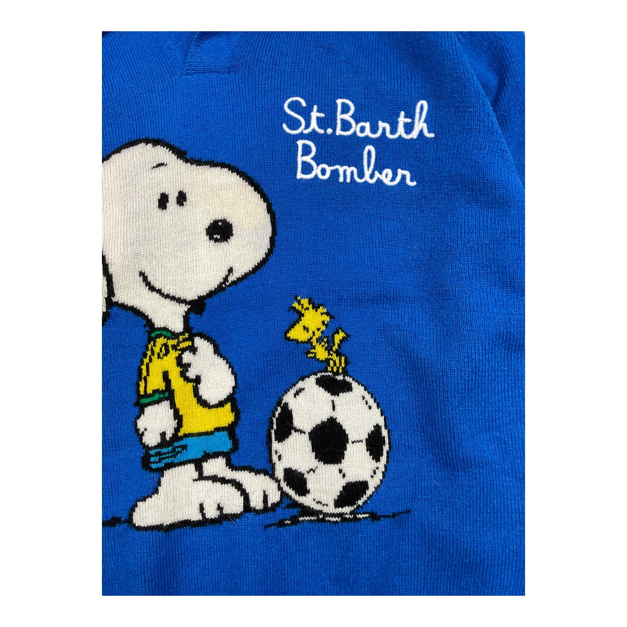 SAINT BARTH maglia modello polo tinta unita con stampa Cobalto per Bambino COVE001 COBALTO SAINT BARTH