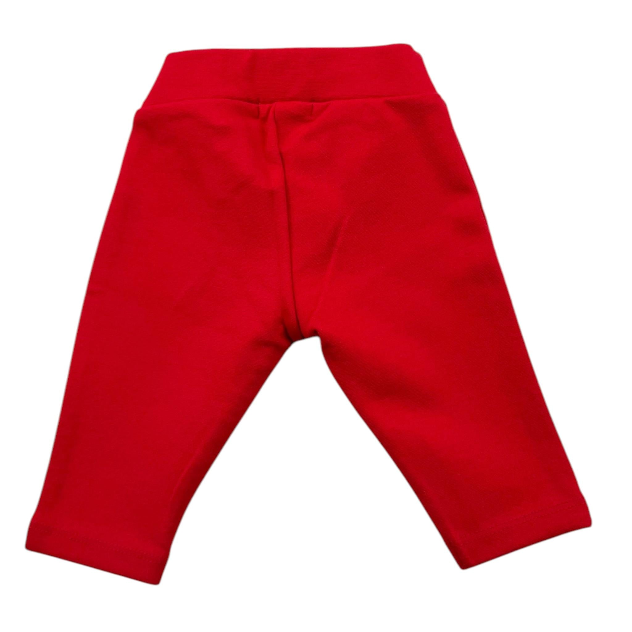 EMC leggins tinta unita con bottoni Rosso per Neonata BZ7093 ROSSO EMC