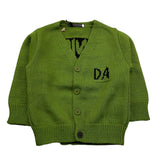 DANIELE ALESSANDRINI cardigan tinta unita con logo Verde per Neonato 1291W00060X VERDE DANIELE ALESSANDRINI