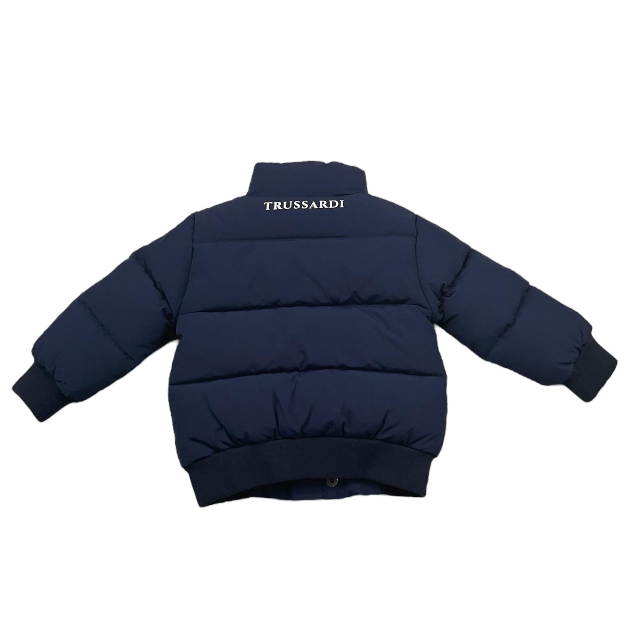 TRUSSARDI giubbino tinta unita con bottoni e zip Blu per Neonato TIA25048PI BLU TRUSSARDI