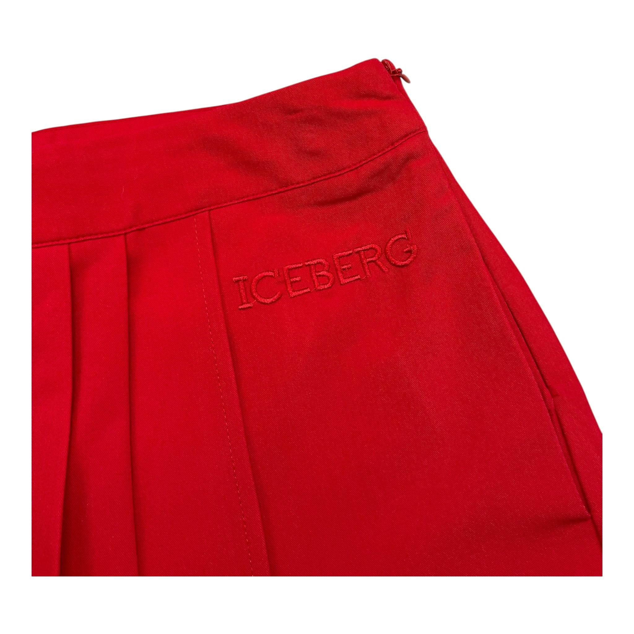 ICEBERG shrt tinta unita con girovita regolabile Rosso per Bambina SHICE5351J ROSSO ICEBERG