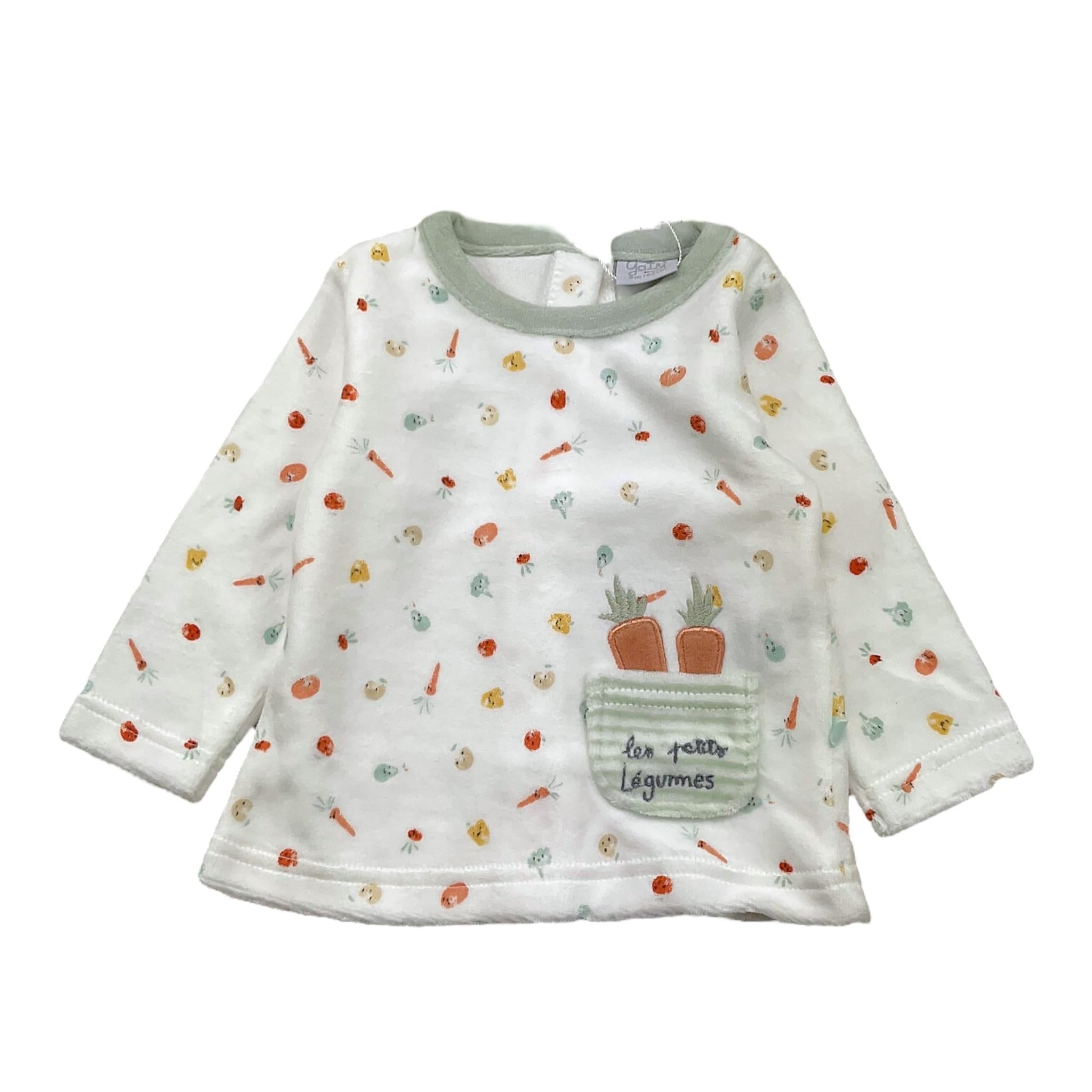 YATSI BABY completo maglia-fhettina tinta unita con fantasia a righe Bianco per Neonato 24200204 BIANCO YATSI BABY
