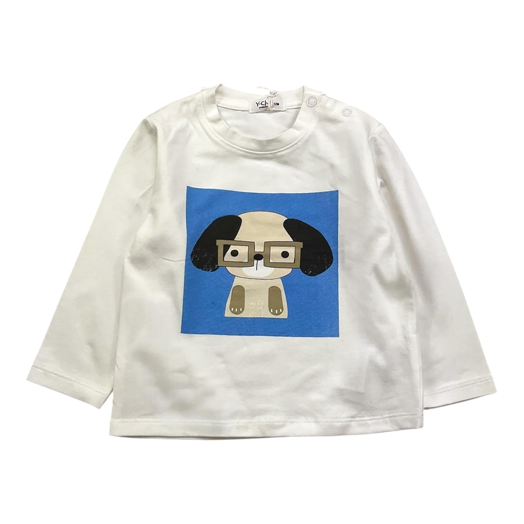 Y-CLU shirt tinta unita girocollo con stampa Bianco per Neonato BYN10757 BIANCO Y-CLU
