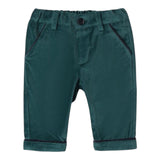 MINI BANDA pantalone tinta unita in velluto Verde per Neonato 3A621 VERDE MINI BANDA