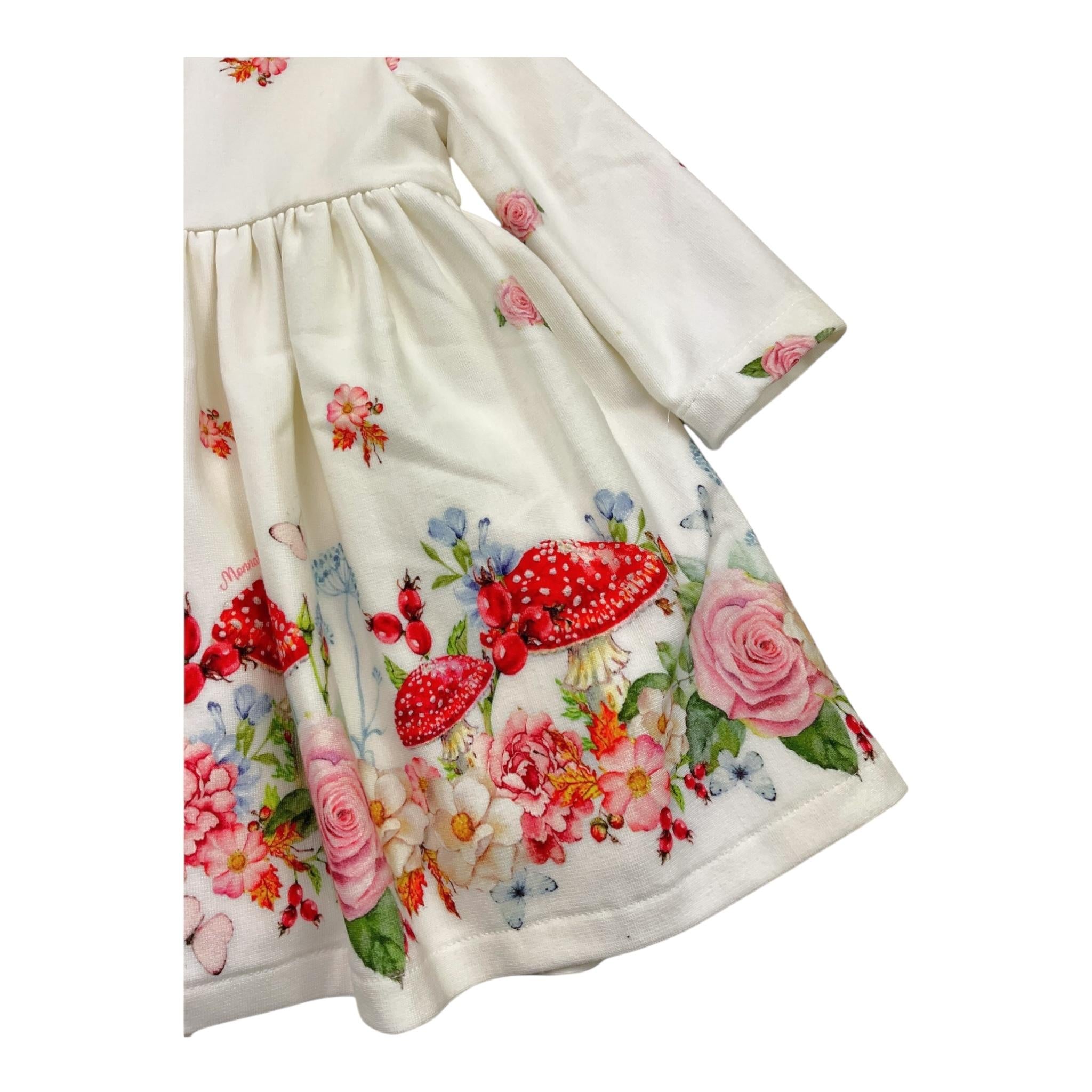 MONNALISA abito tinta unita con fantasia Bianco per Neonata 318908 BIANCO MONNALISA