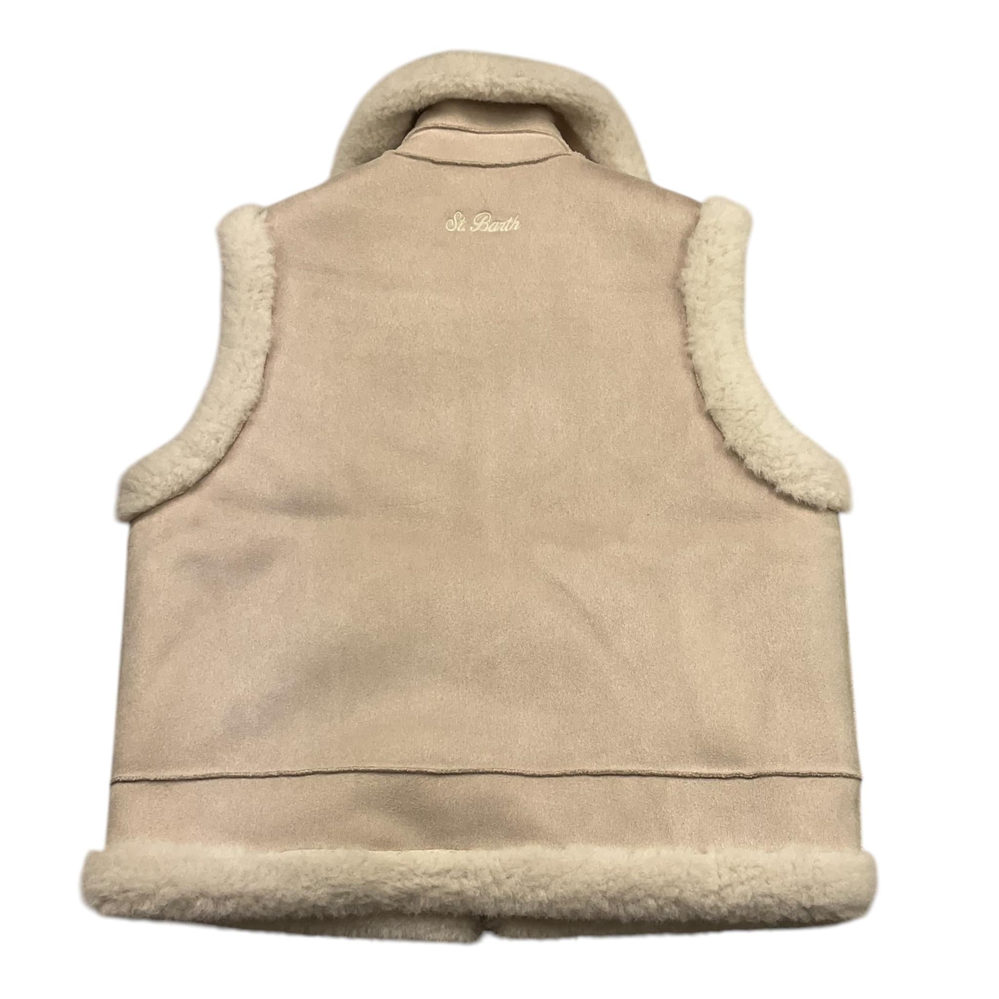 SAINT BARTH giubbino smanicato tinta unita con zip Beige per Bambina HES002 BEIGE SAINT BARTH