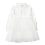 ELISABETTA FRANCHI abito manica lunga tinta unita cn tulle Bianco per Neonata EGAB155 BIANCO ELISABETTA FRANCHI