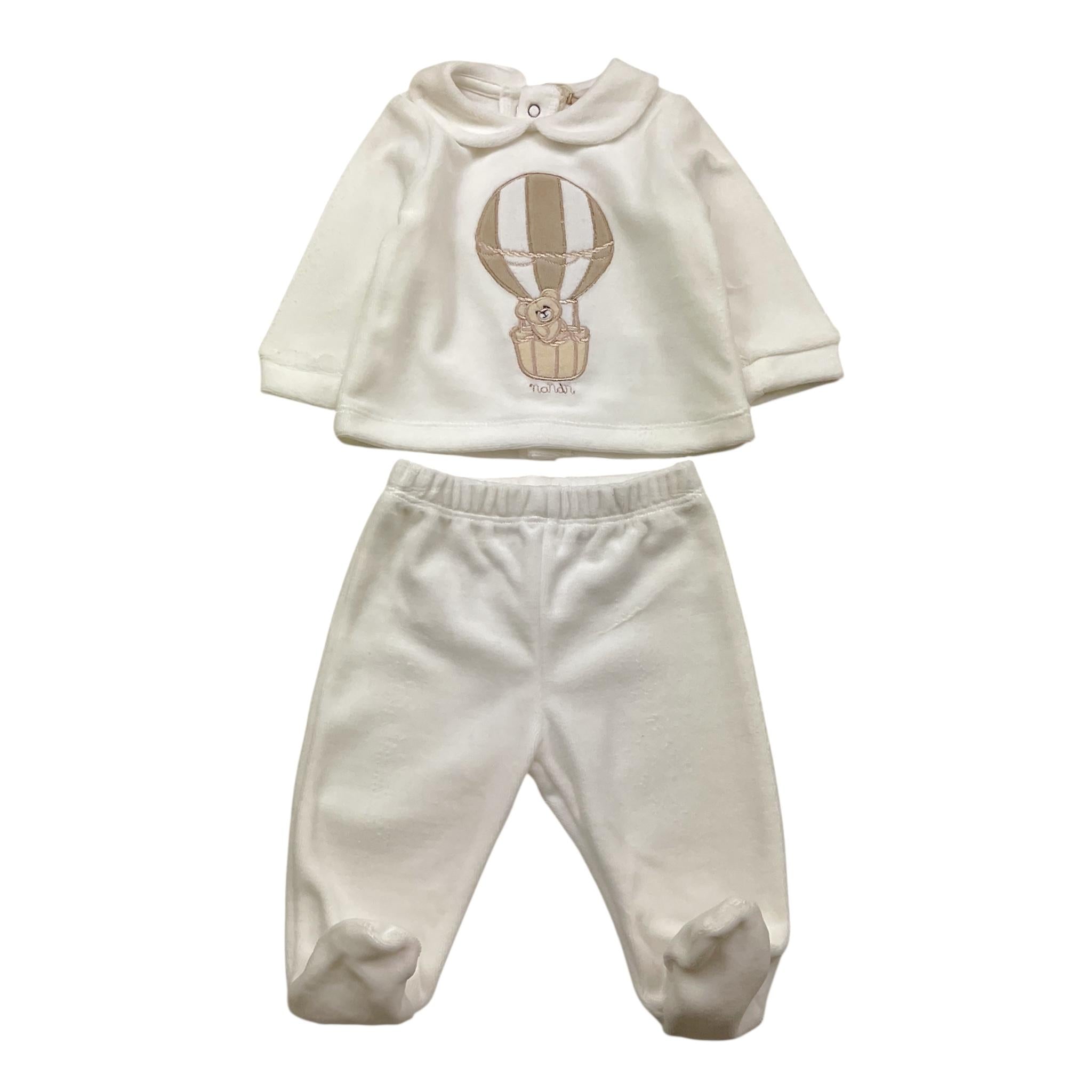 NANAN completo 2pz maglia-ghettina tinta unita Bianco per Neonato I2405001B BIANCO NANAN