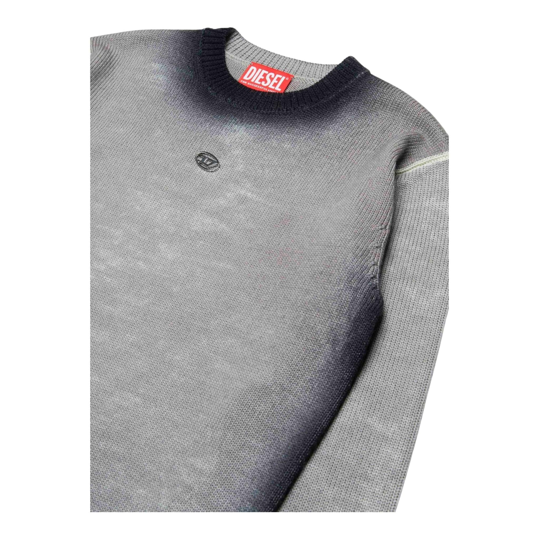 DIESEL maglia bicolore girocollo Grigio/nero per Bambino J01958 GRIGIO/NERO DIESEL