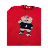 JECKERSON maglia girocollo tinta unita con ricamo orso Rosso per Bambino JB4019 ROSSO JECKERSON