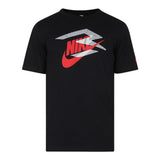 NIKE t-shirt girocollo tinta unita con stampa Nero per Bambino 9Q0714 NERO NIKE