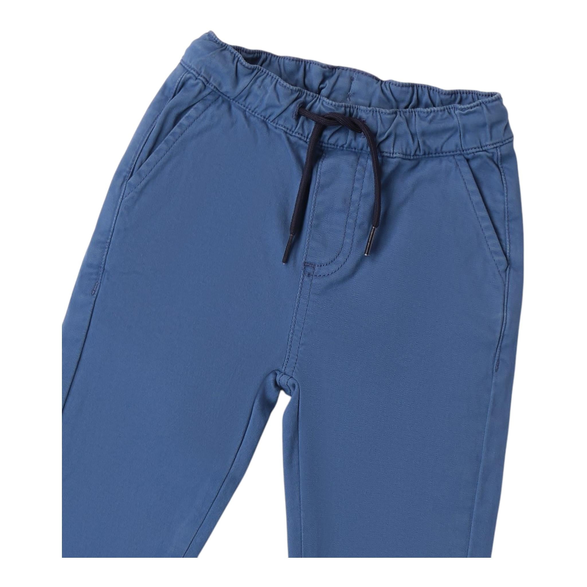 SARABANDA pantalone tinta unita con elastico in vita Azzurro per Bambino A161J AZZURRO SARABANDA