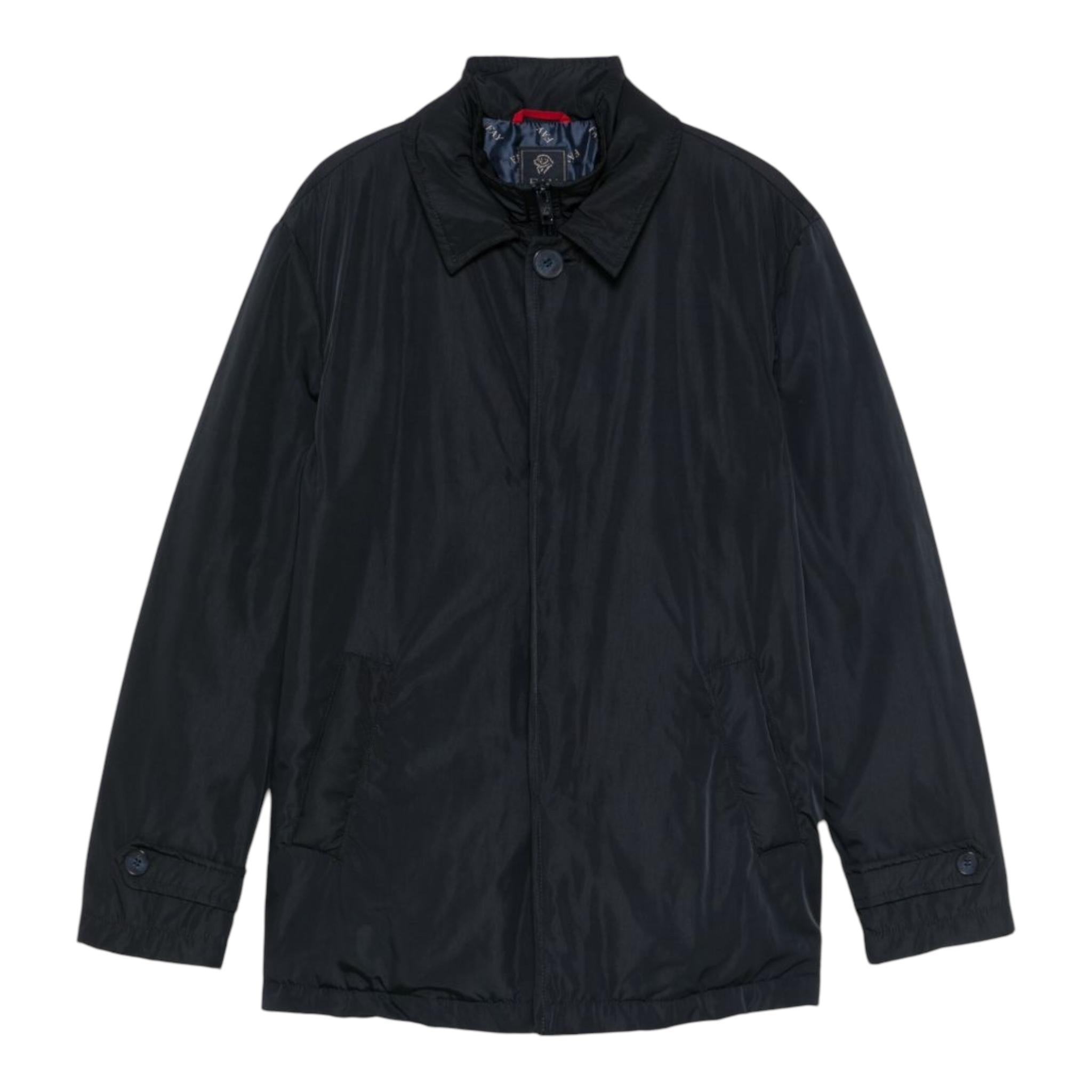 FAY giubbino tinta unita con zip e logo Blu per Bambino FV2Q47 BLU FAY