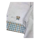 PETIT set lenzuola 3 pezzi tinta unita con ricami orso Bianco per Neonato S5216368 BIANCO PETIT