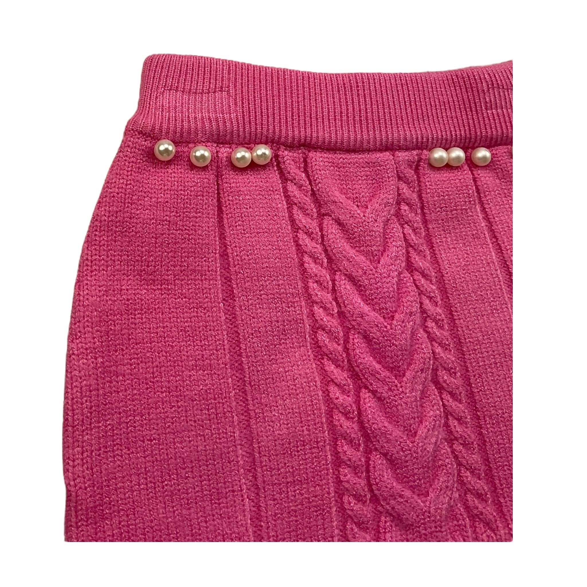 JANICE gonna tinta unita con perle Rosa per Neonata JN628N ROSA JANICE