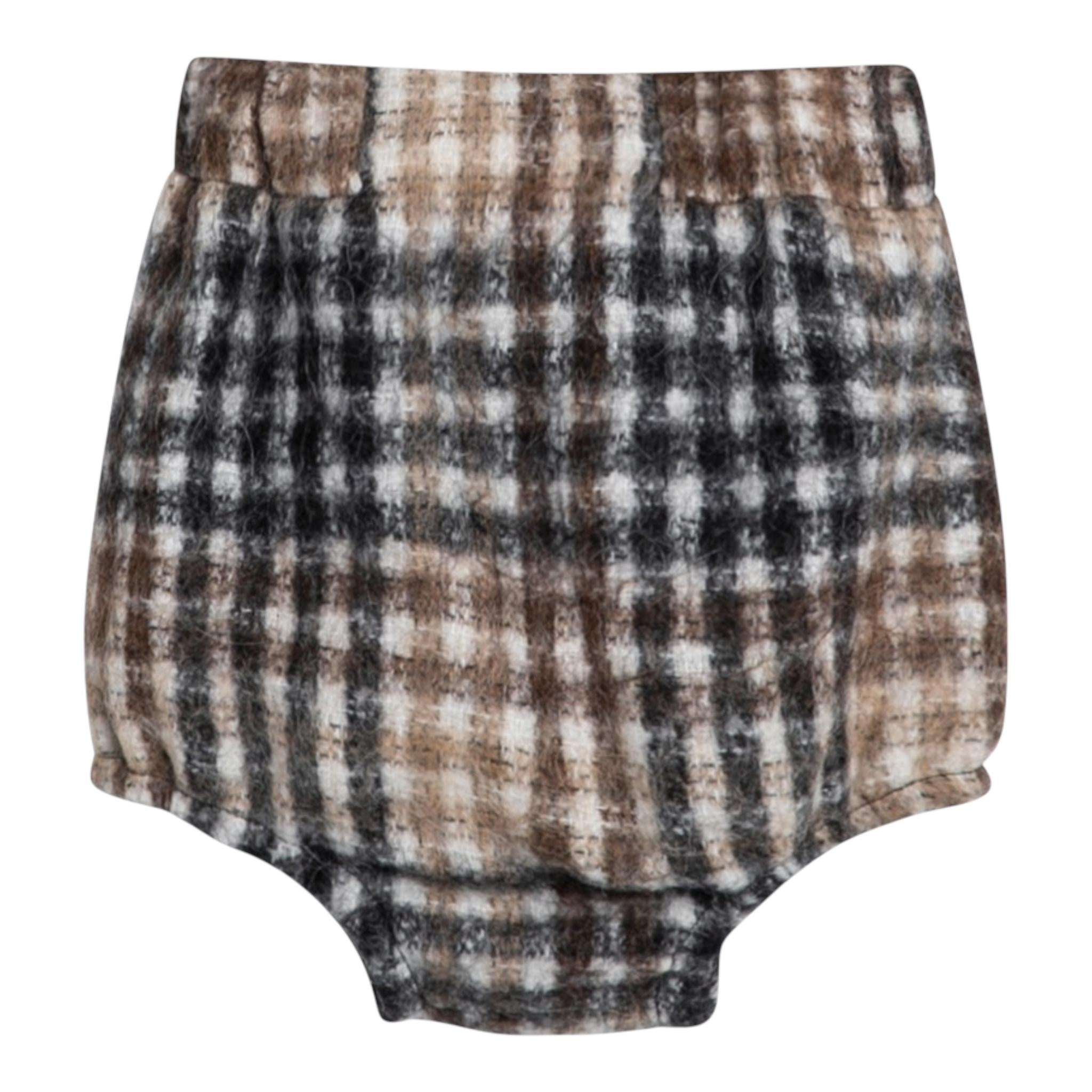 DOU DOU short tinta unita con fantasia a quadri Bianco per Bambina DV6B09 BIANCO DOU DOU