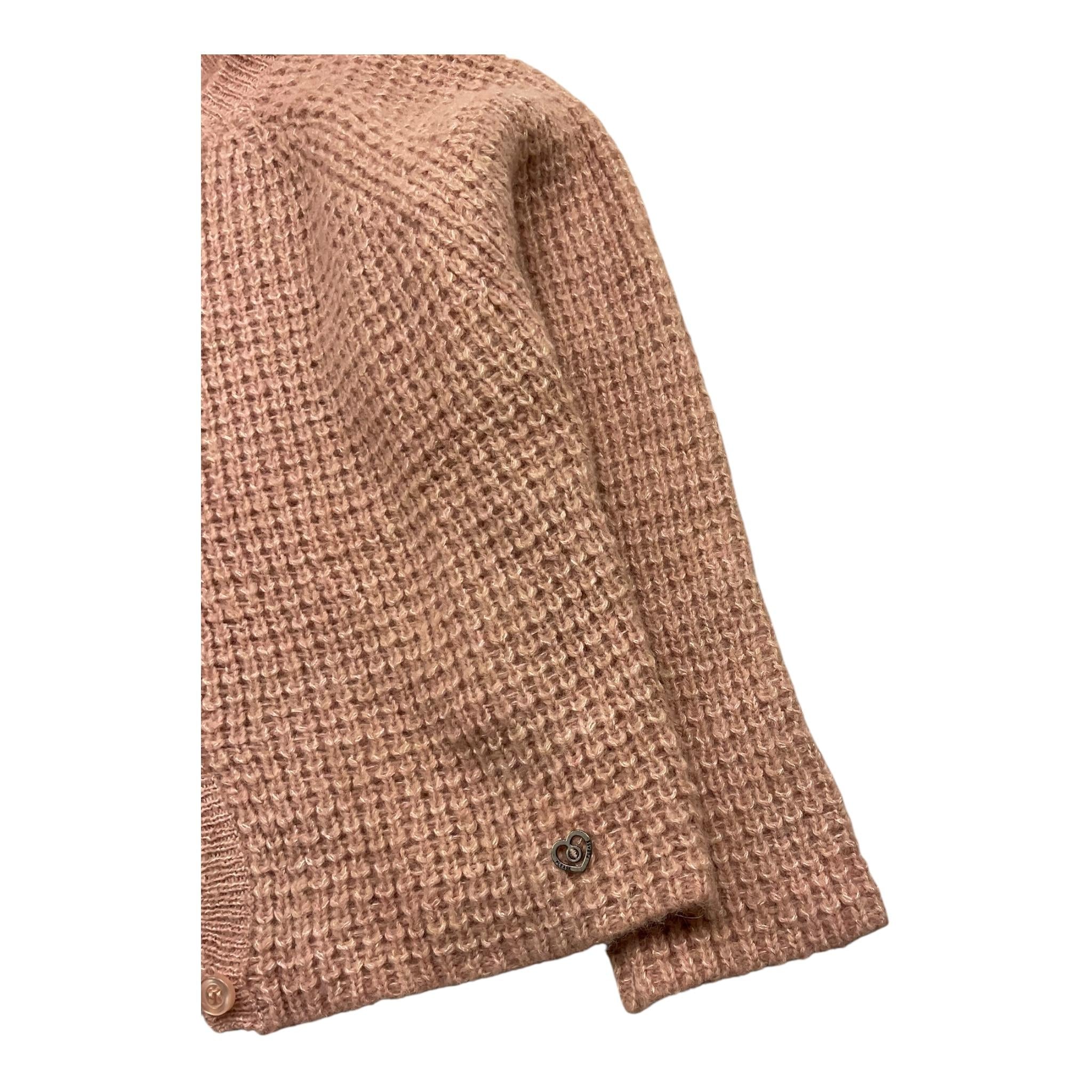 PLEASE cardigan tinta unita con bottoni Rosa per Bambina NB76230G65 ROSA PLEASE